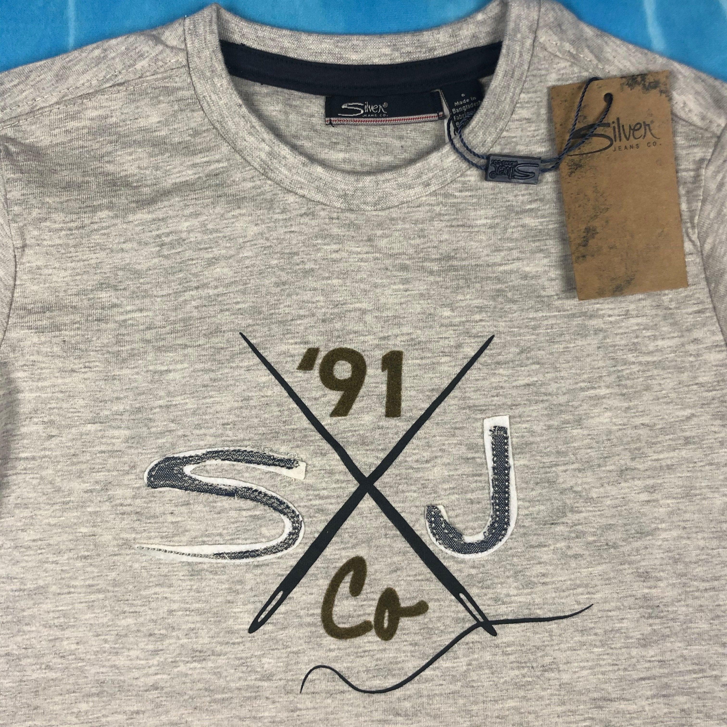 NEW - Silver Jeans Grey Girls 'SJ' Logo T Shirt - Size 6Y — photo 2 of 4