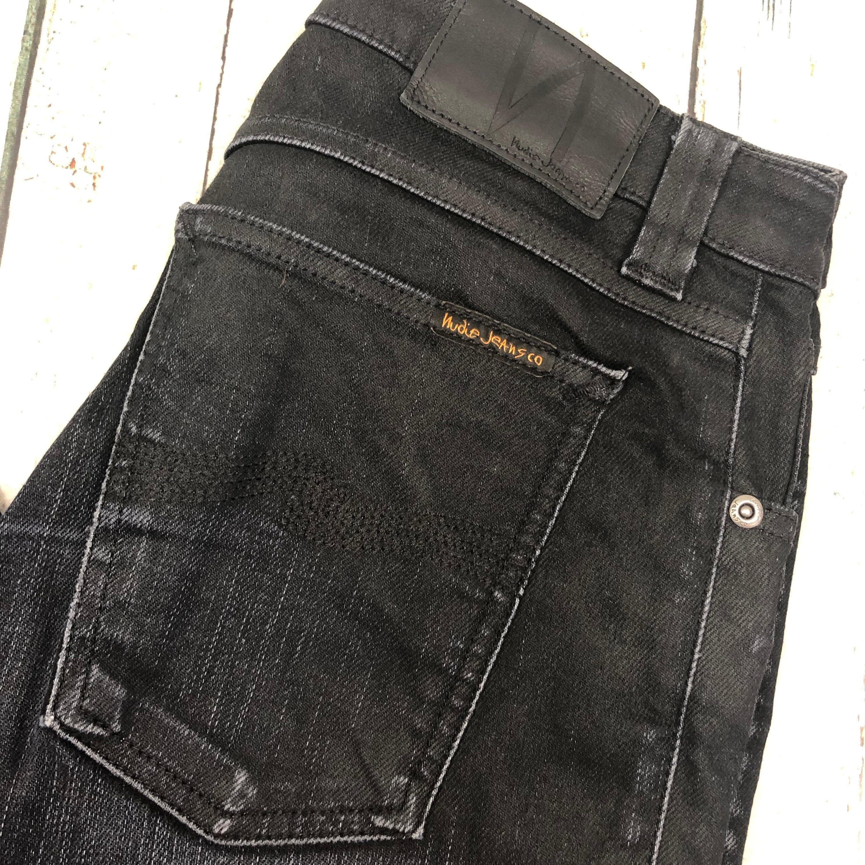 Nudie Jeans Co. Dry Black Coated Organic Cotton Jeans - Size 27/30 — photo 2 of 8
