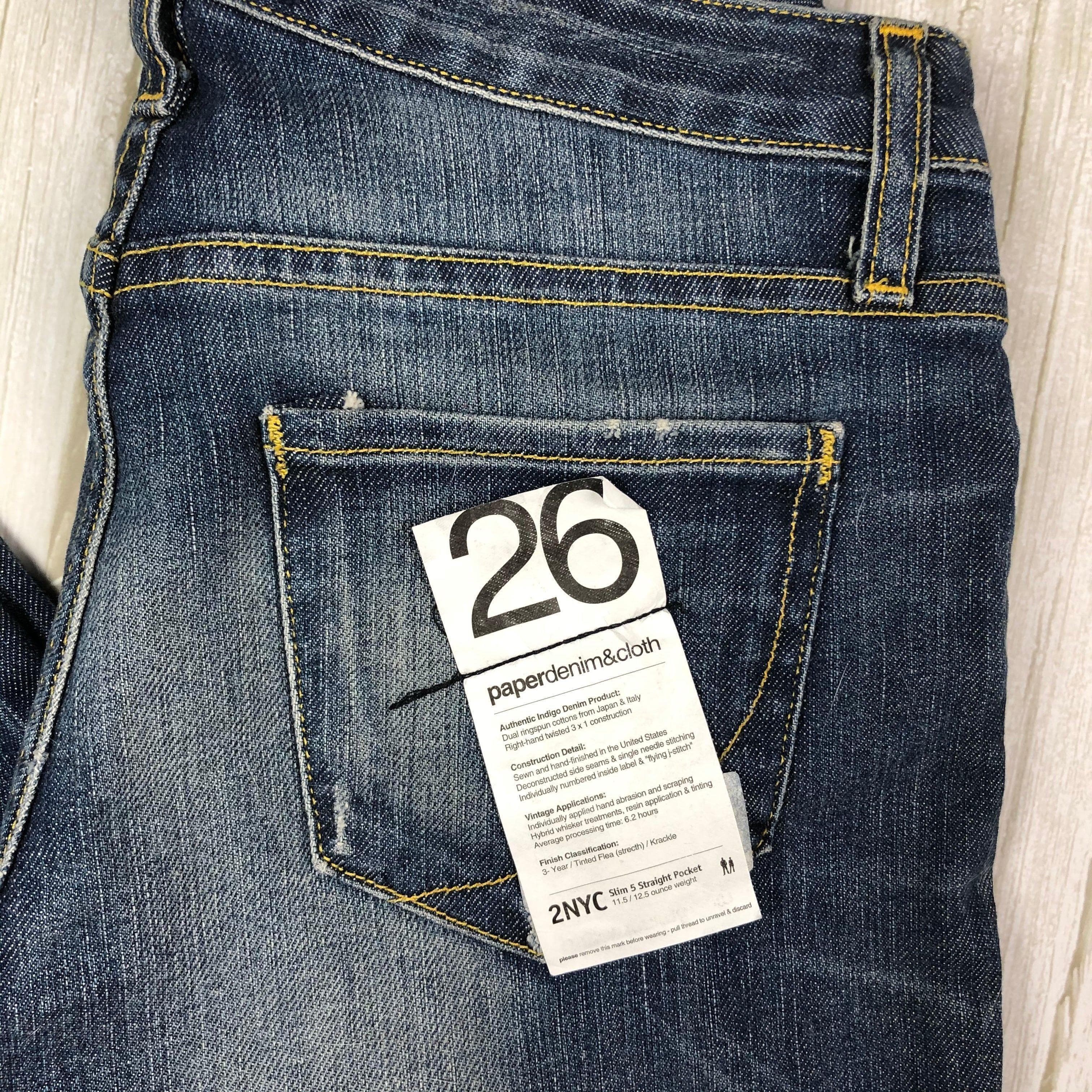 NWT - Paper Denim & Cloth '2NYC Slim 5 Straight Pocket' -Size 26 — photo 3 of 12