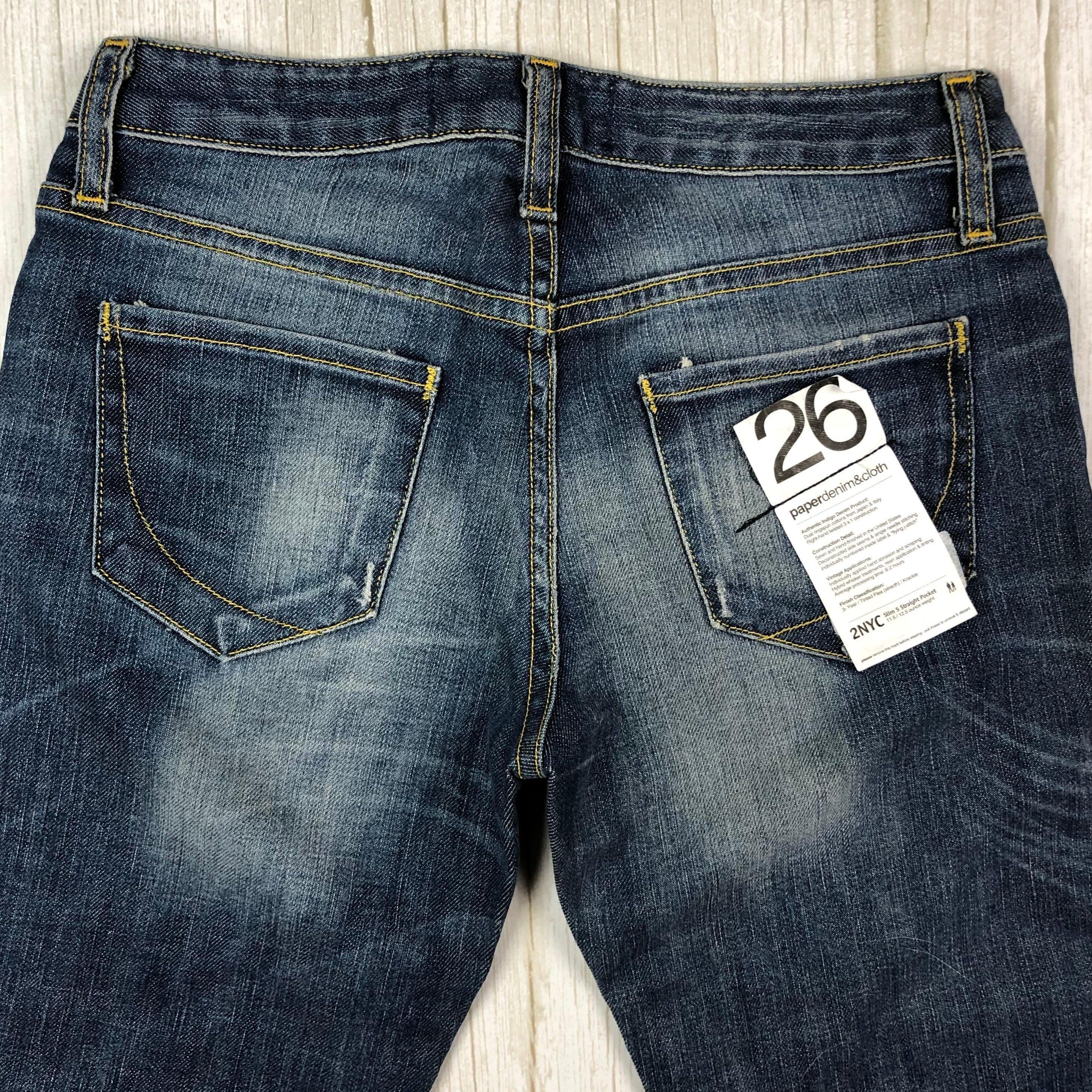 NWT - Paper Denim & Cloth '2NYC Slim 5 Straight Pocket' -Size 26 — photo 5 of 12