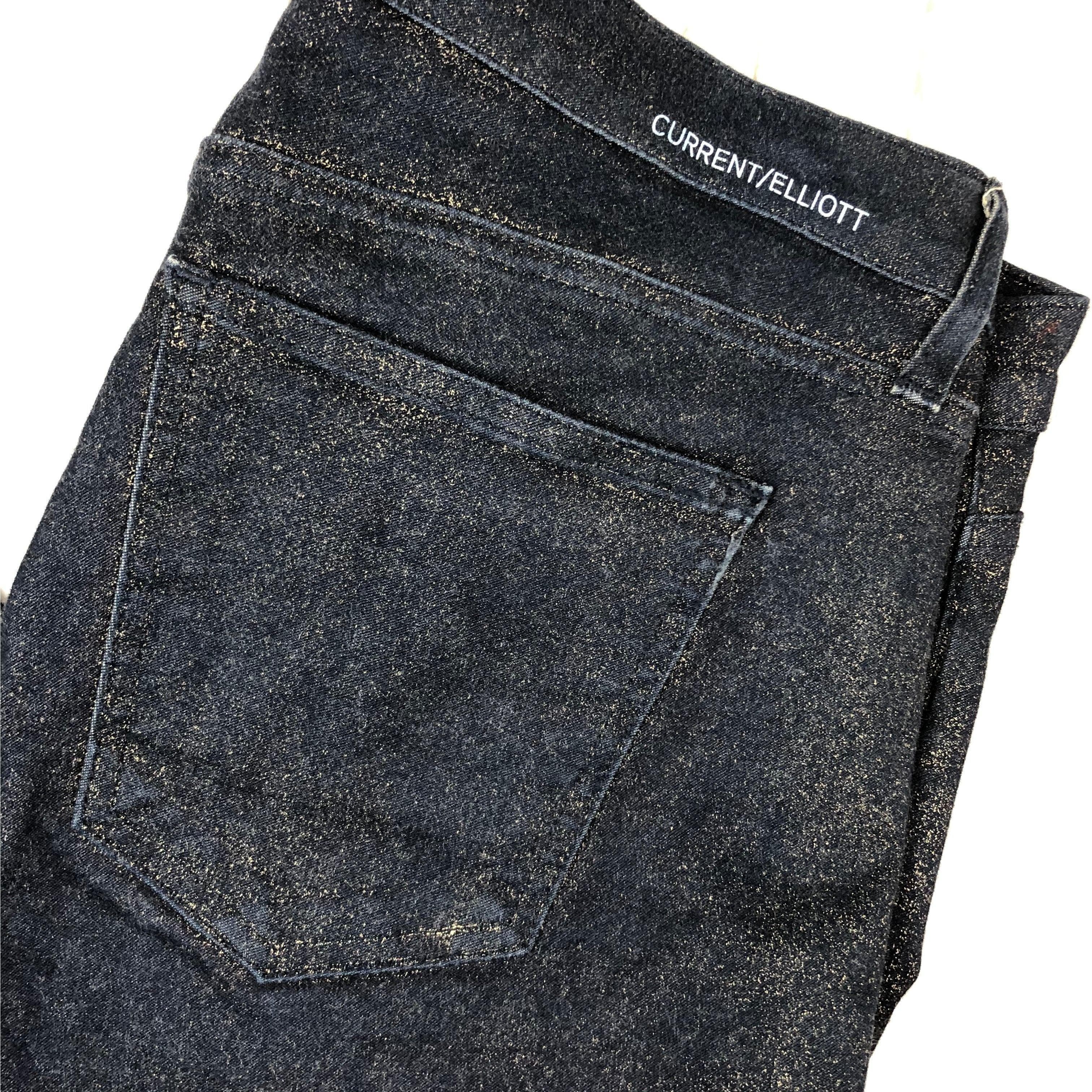 Current/Elliot 'The Stiletto' Gold Foil Skinny Jeans- Size 31 — photo 2 of 7