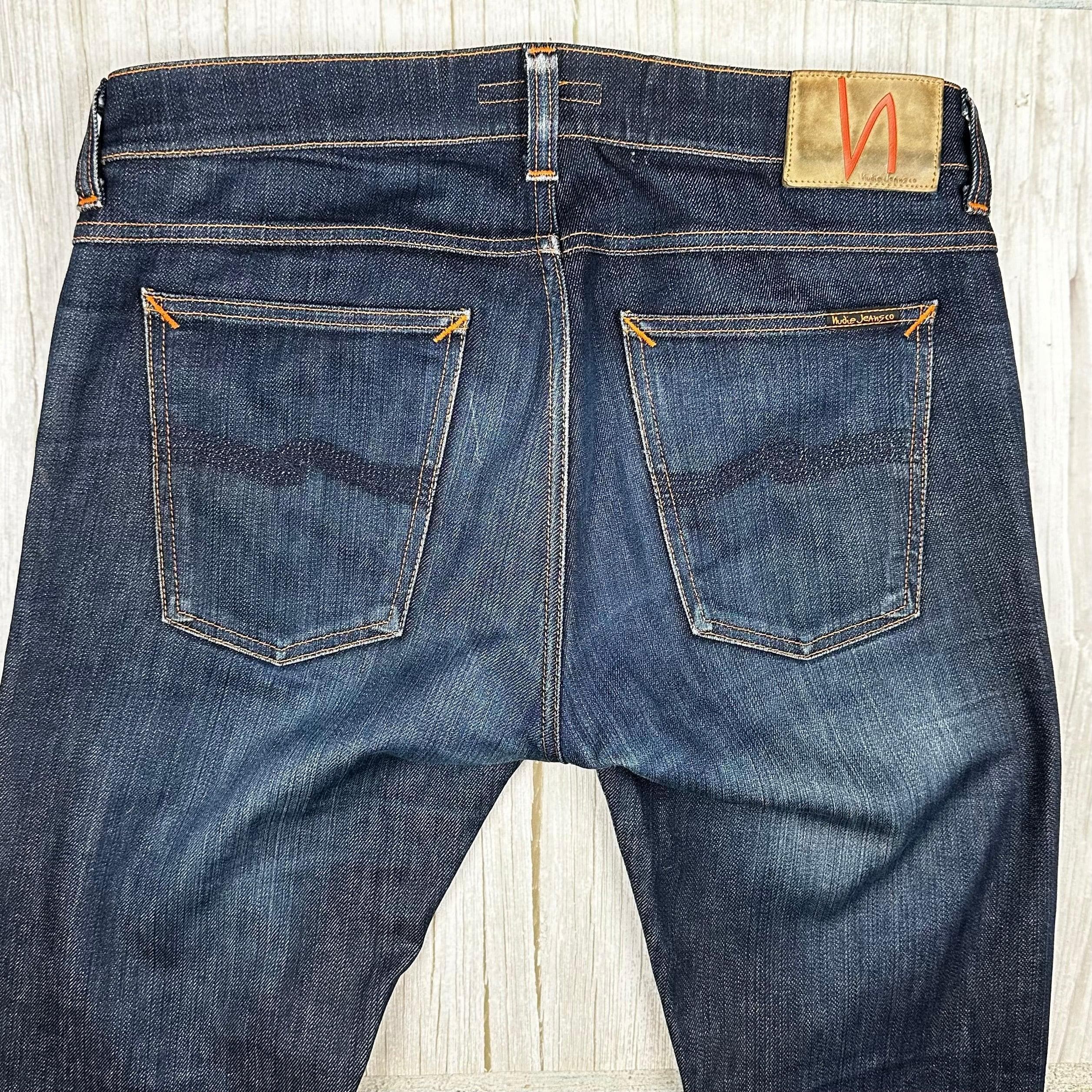 Nudie 'Tilted Tor' Dry Pure Navy Wash Stretch Jeans- Size 34/32 — photo 4 of 8