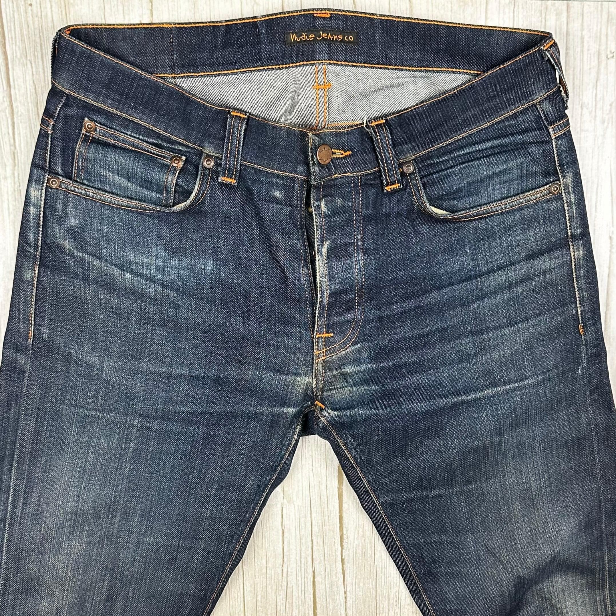 Nudie 'Tilted Tor' Dry Pure Navy Wash Stretch Jeans- Size 34/32 — photo 5 of 8