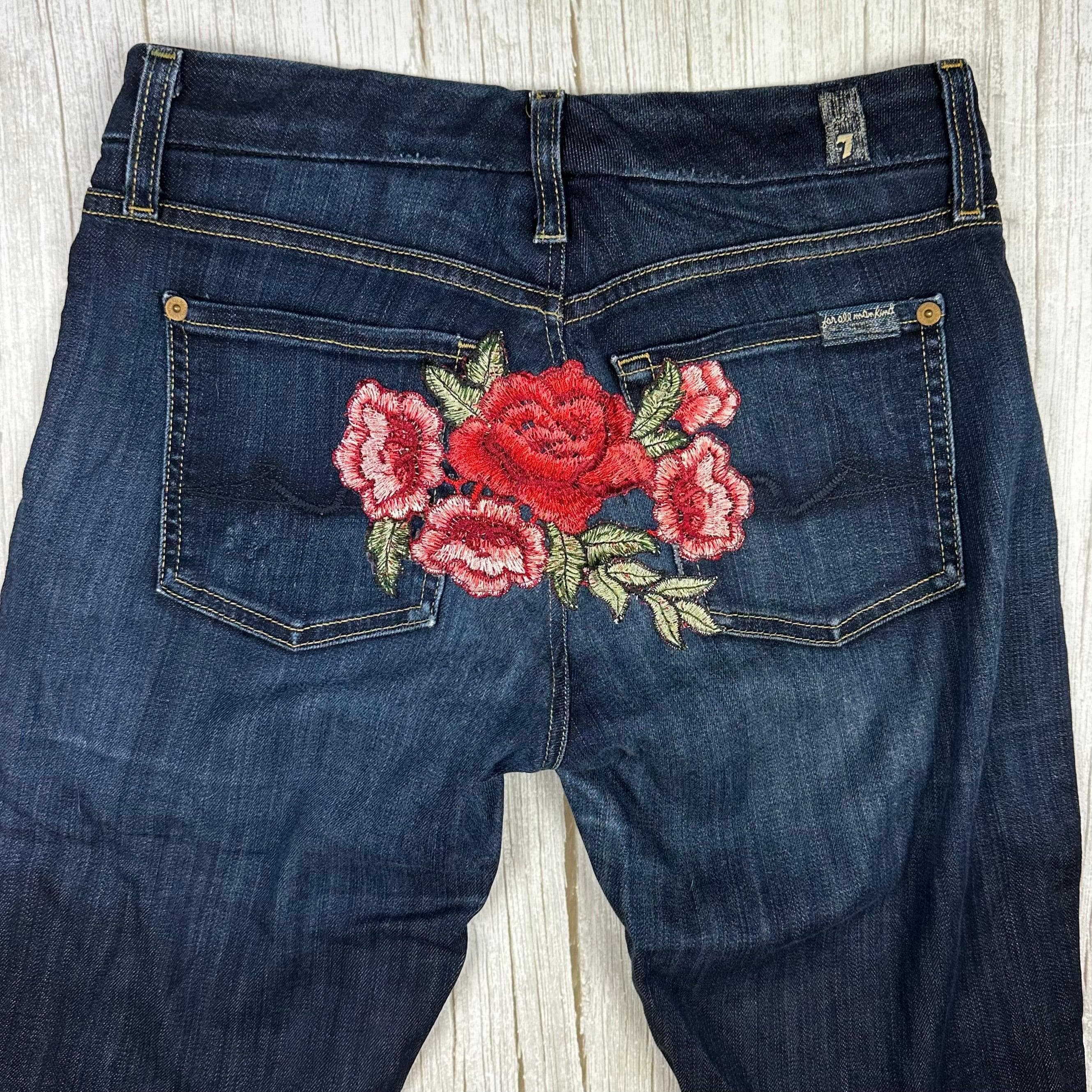 7 for all Mankind 'Gwenevere' Floral Patch Jeans - Size 26 — photo 4 of 6