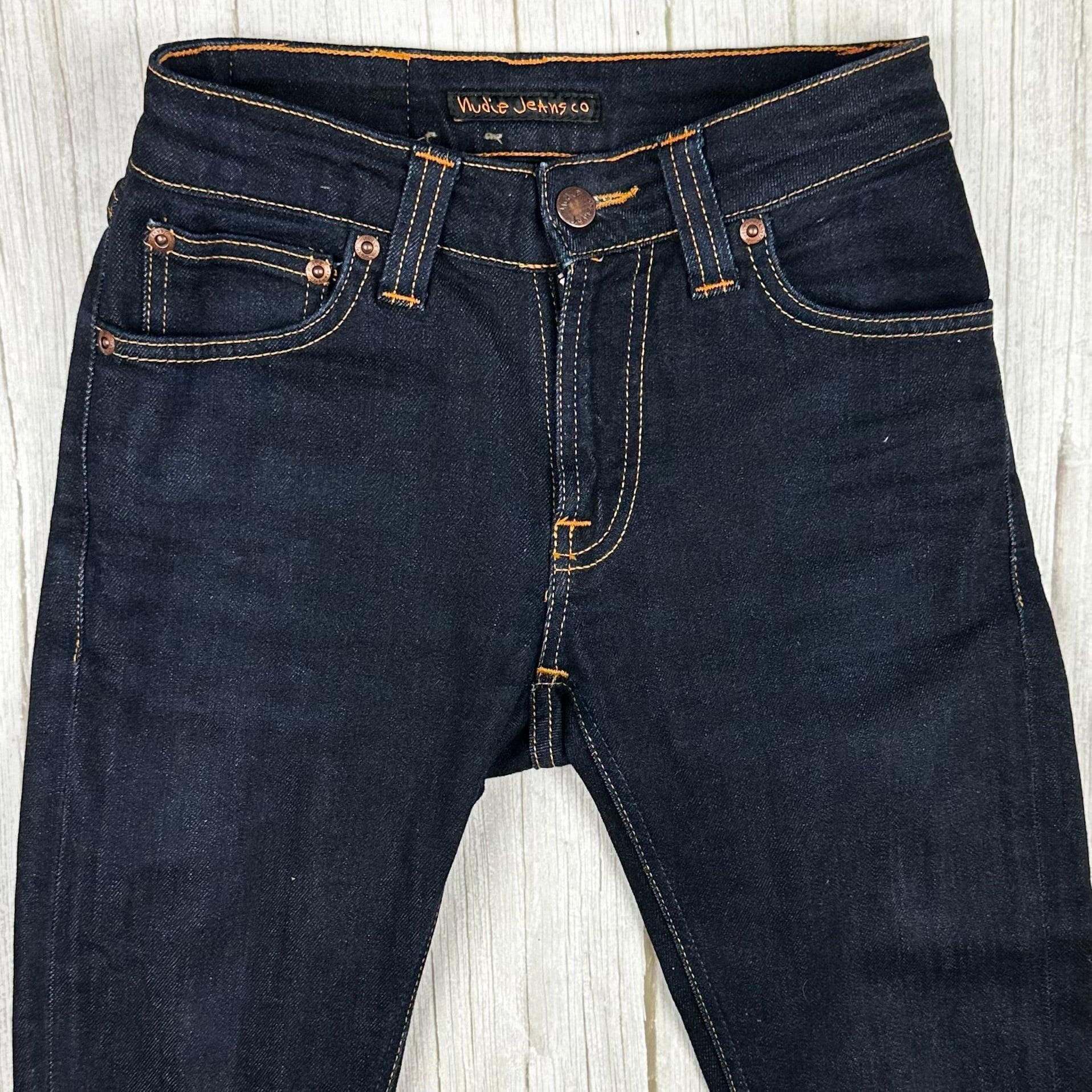 Nudie 'Skinny Lin' Dry Deep Orange Wash Denim Jeans- Size 24/30 — photo 3 of 8