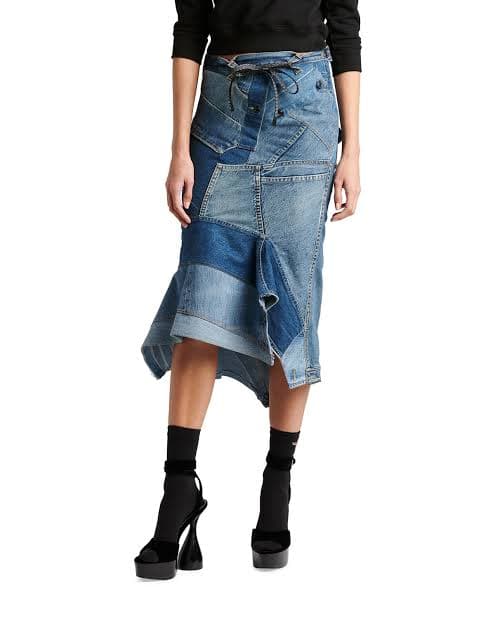 NWT- Tom Ford Patchwork Denim Skirt RRP $4990 - Size 36 or S — photo 10 of 13