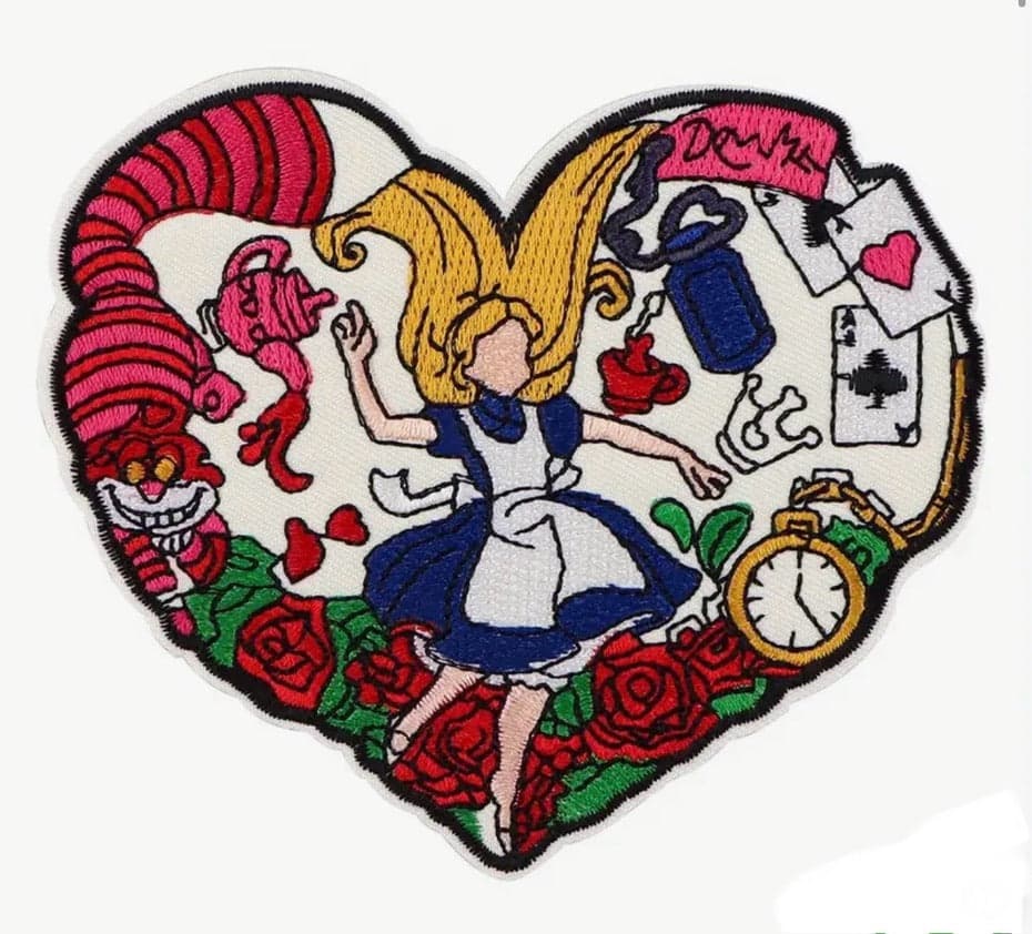 Alice in Wonderland- Embroidered Iron On Patch — photo 1 of 3
