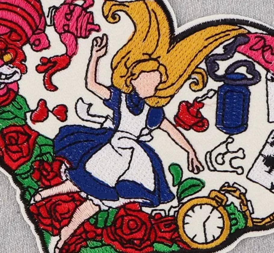 Alice in Wonderland- Embroidered Iron On Patch — photo 2 of 3