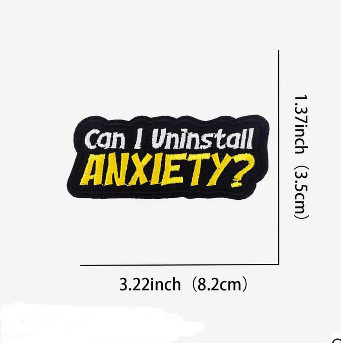 Uninstall Anxiety- Embroidered Patch — photo 3 of 4