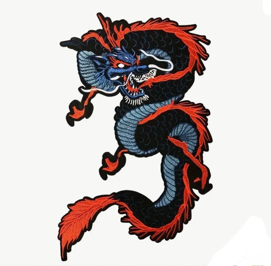 Dragon XL Jacket Patch - Embroidered Iron On Patch — photo 1 of 3