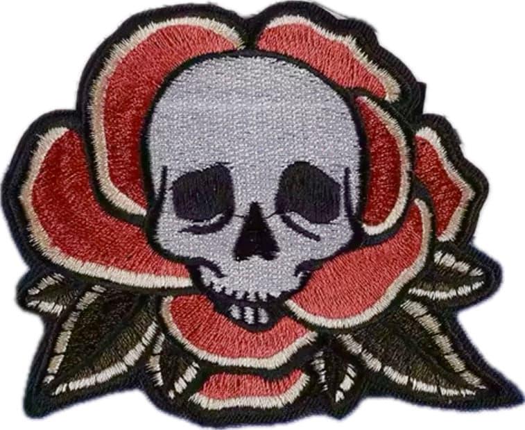 Skull in Rose- Embroidered Patch — photo 1 of 2