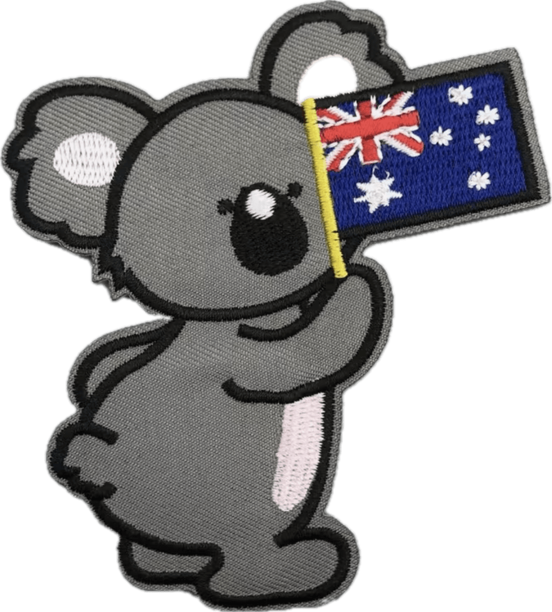 Aussie Koala- Embroidered Iron On Patch — photo 1 of 3