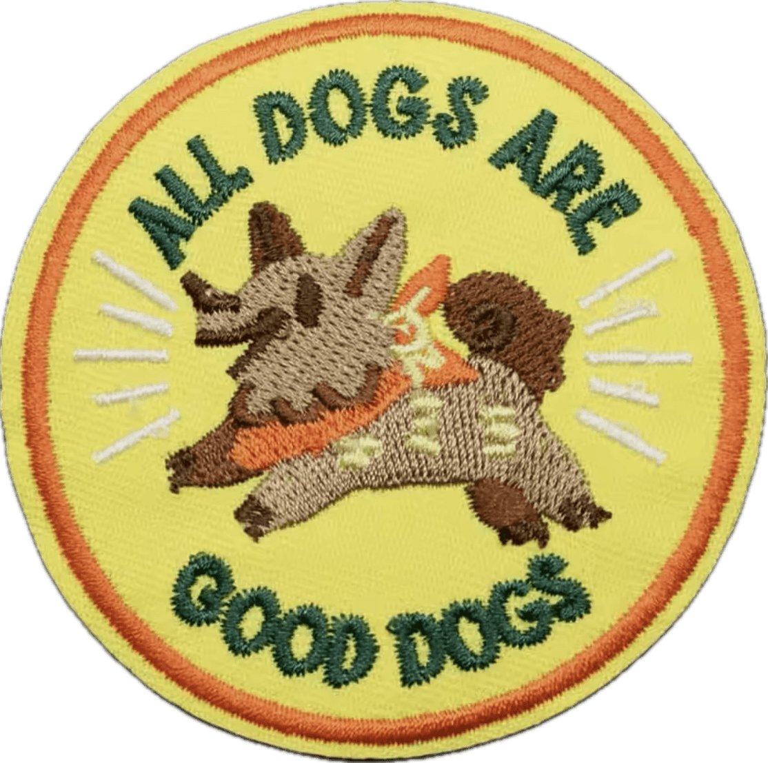 All Dogs are Good Dogs- Embroidered Iron On Patch — photo 1 of 3