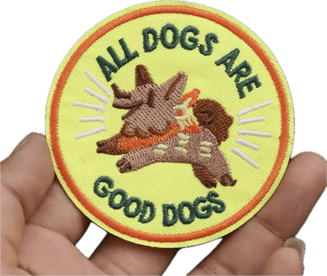 All Dogs are Good Dogs- Embroidered Iron On Patch — photo 2 of 3
