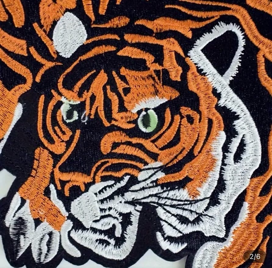 Tiger XL Jacket Patch - Embroidered Iron On Patch — photo 2 of 5