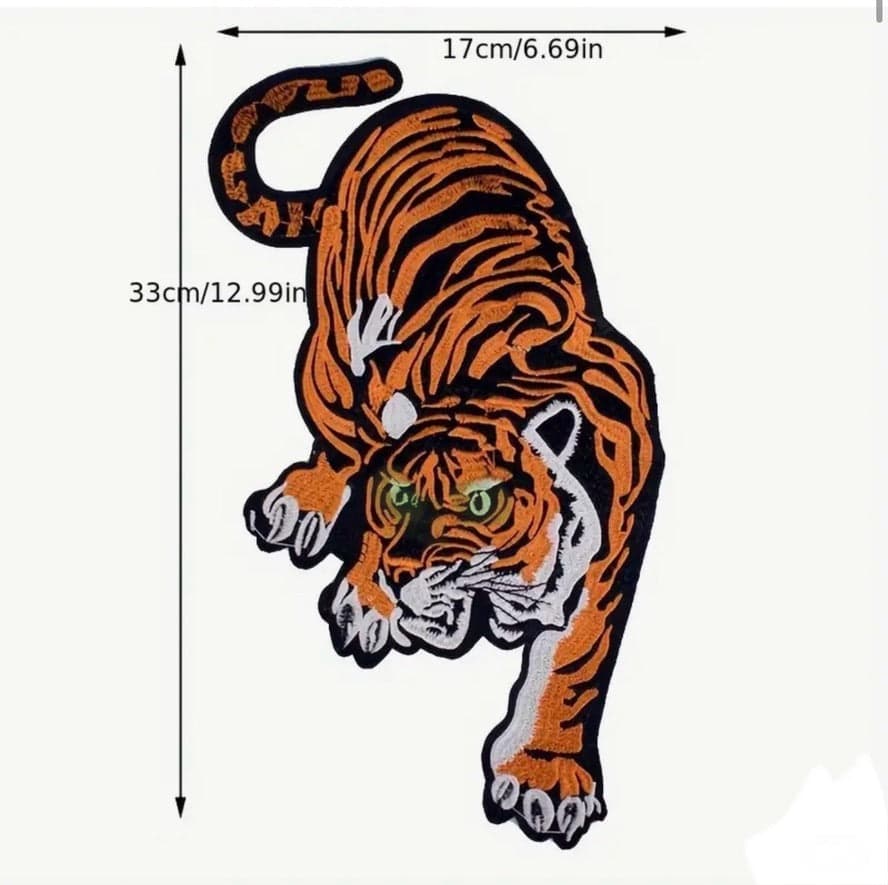 Tiger XL Jacket Patch - Embroidered Iron On Patch — photo 3 of 5