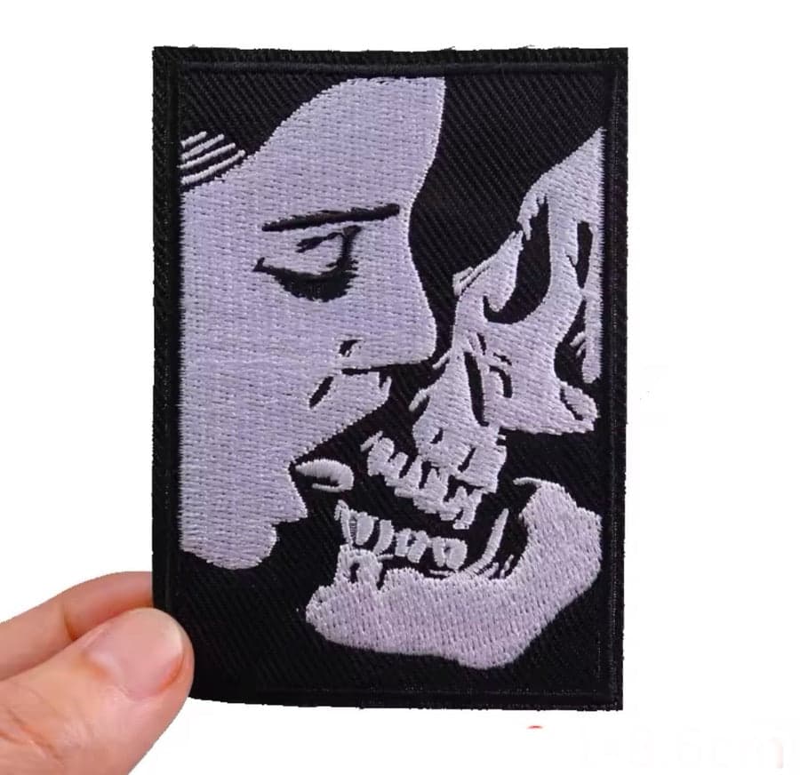 Death Kiss- Embroidered Iron On Patch — photo 1 of 2