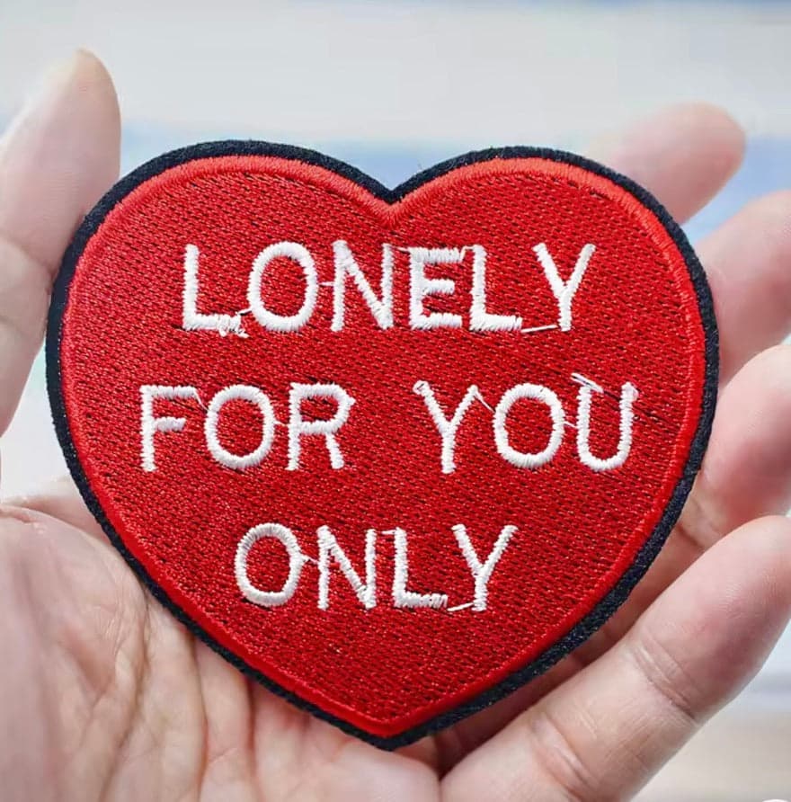 Lonely for you Only- Embroidered Iron On Patch — photo 2 of 3