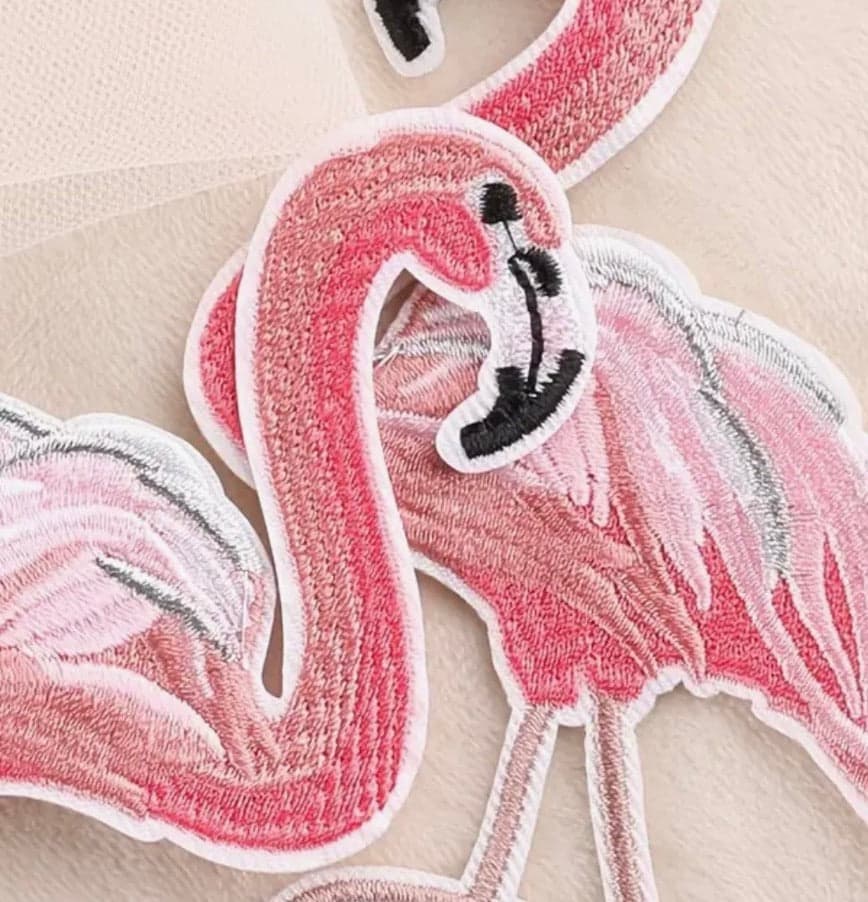 Flamingo XLarge- Embroidered Cloth Patch — photo 4 of 5