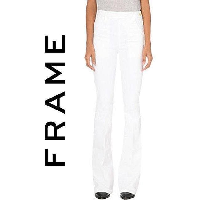 NWT- Frame Denim 'Le Flare de Francoise' White Jeans RRP $455 -Size 28 — photo 1 of 4