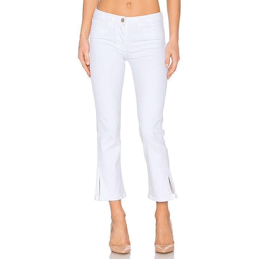 NWT- 3x1 NYC 'W2 Split Bell Crop' White Jeans RRP $395 -Size 25 — photo 3 of 4