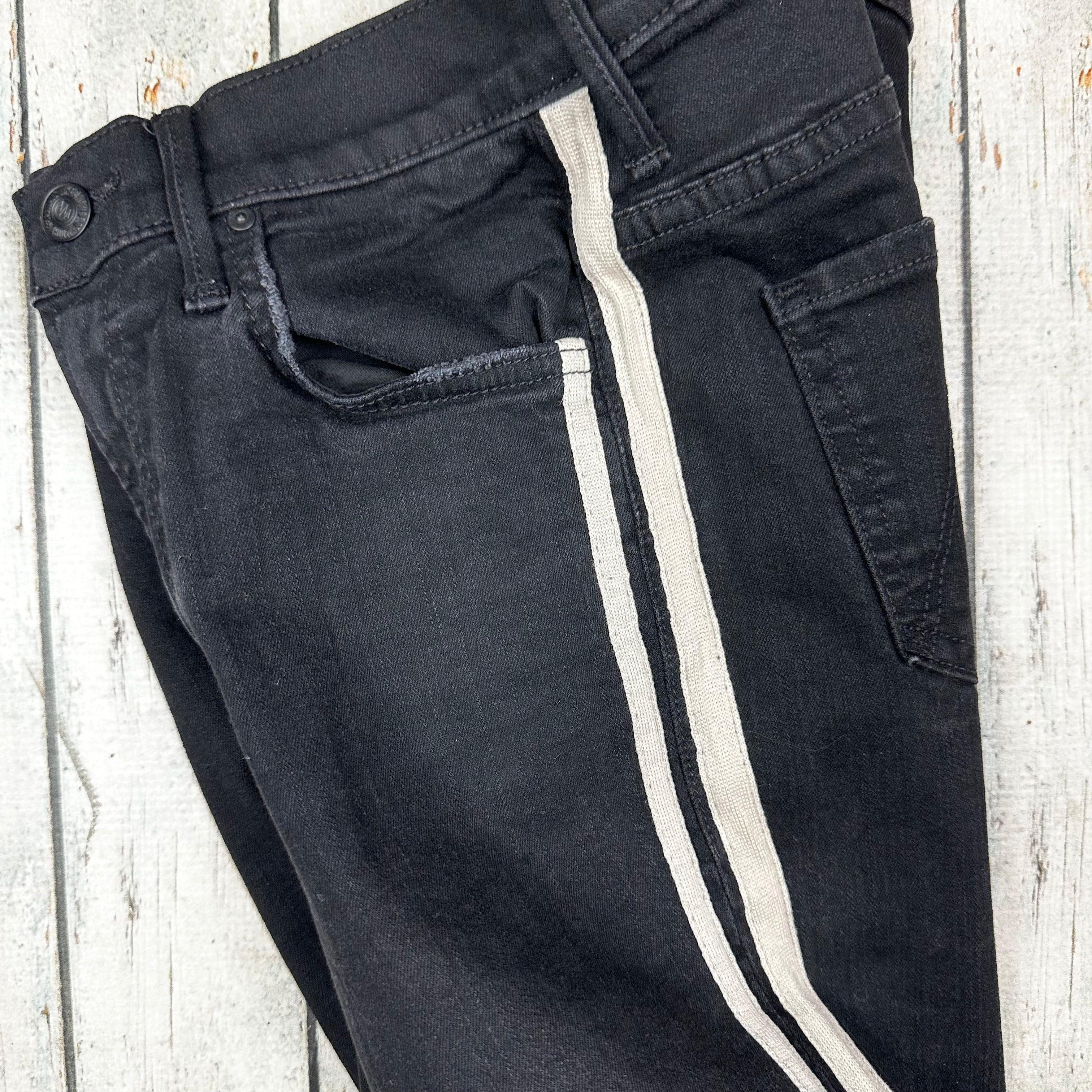 Mother 'The Insider Crop' Black Side Stripe Jeans - Size 25 — photo 5 of 9