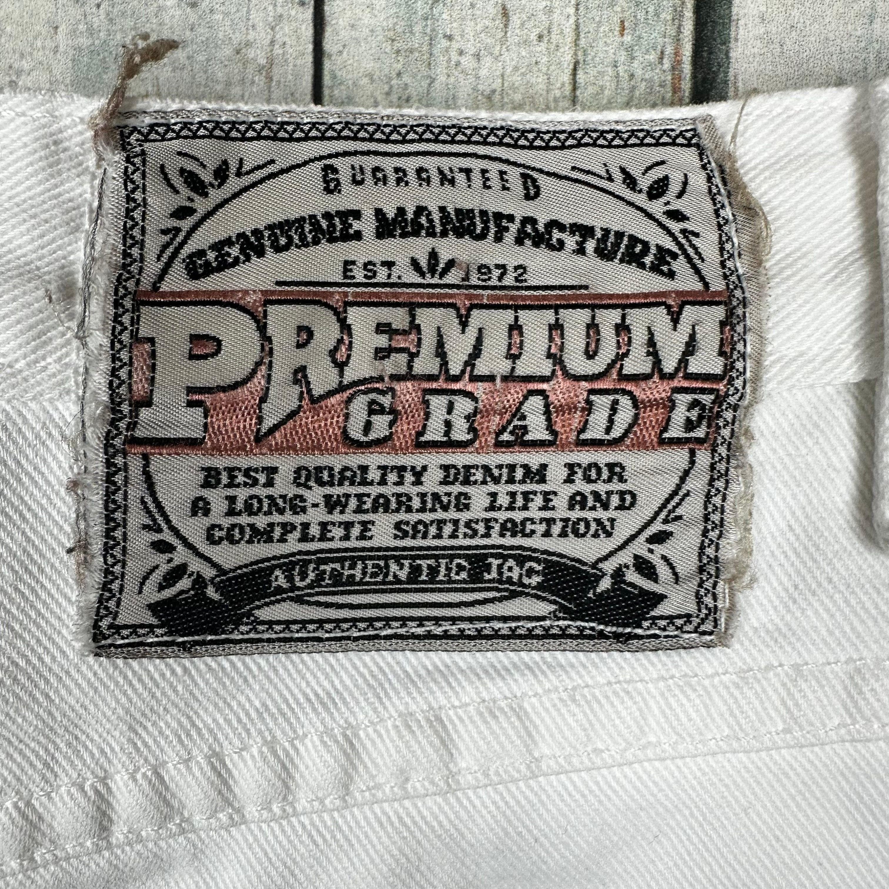 Vintage 1980's NZ Made Ladies White Jag Jeans - Size 12/14 — photo 6 of 7