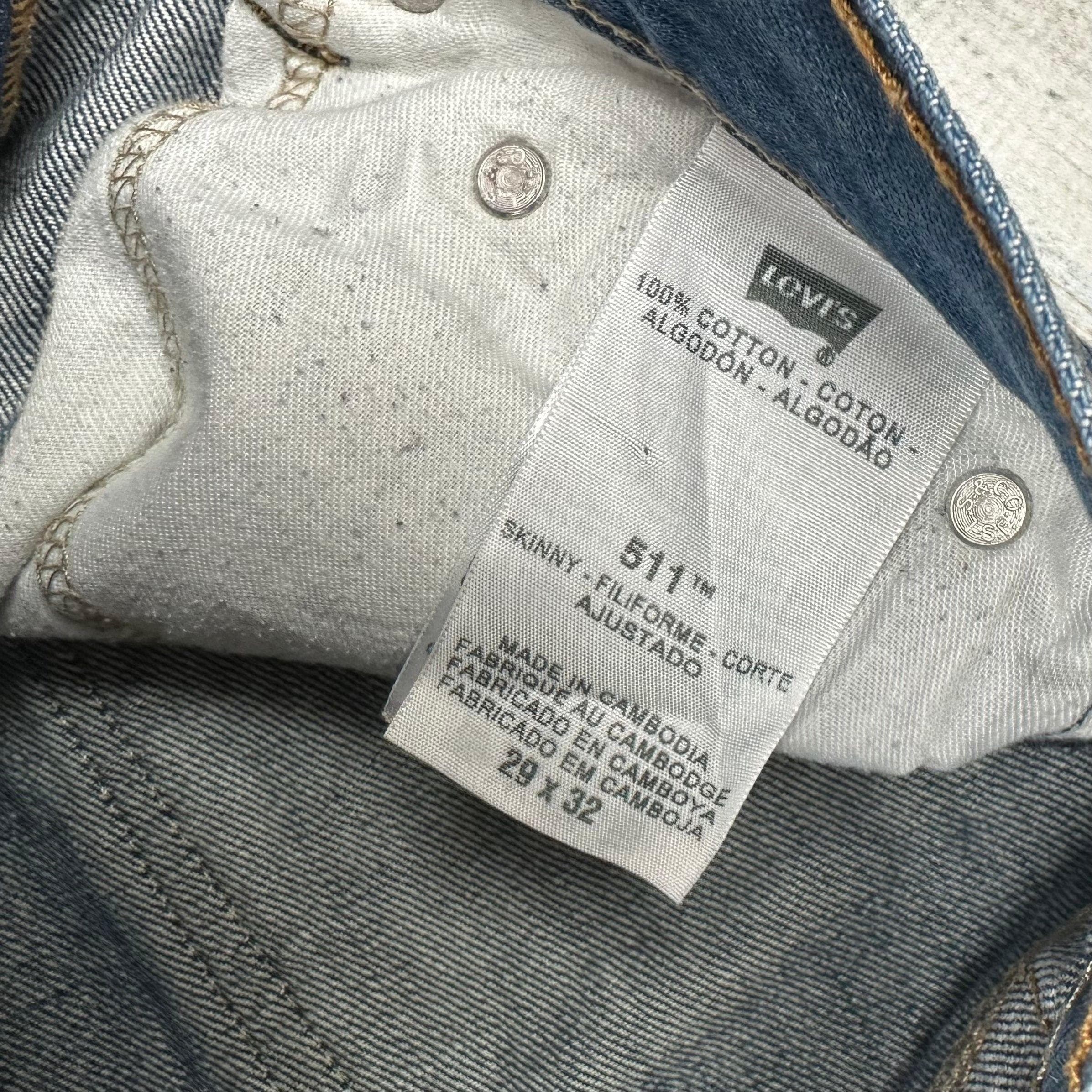 Levis Slim Straight 511 Men's Denim Jeans - Size 29/32 — photo 4 of 7
