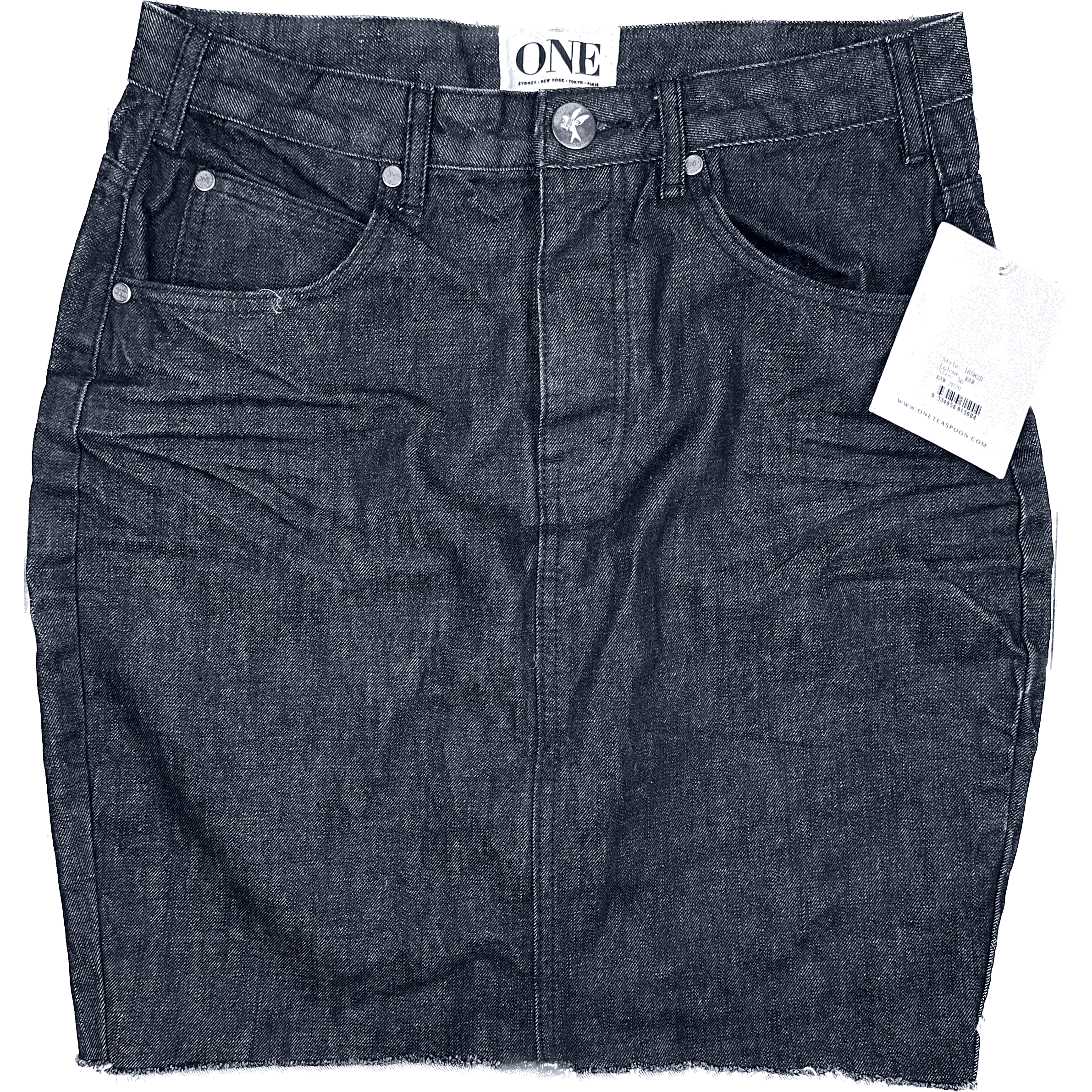 NWT-One X One Teaspoon '2020' Dip Hem Denim Skirt - Size 30 — photo 1 of 3