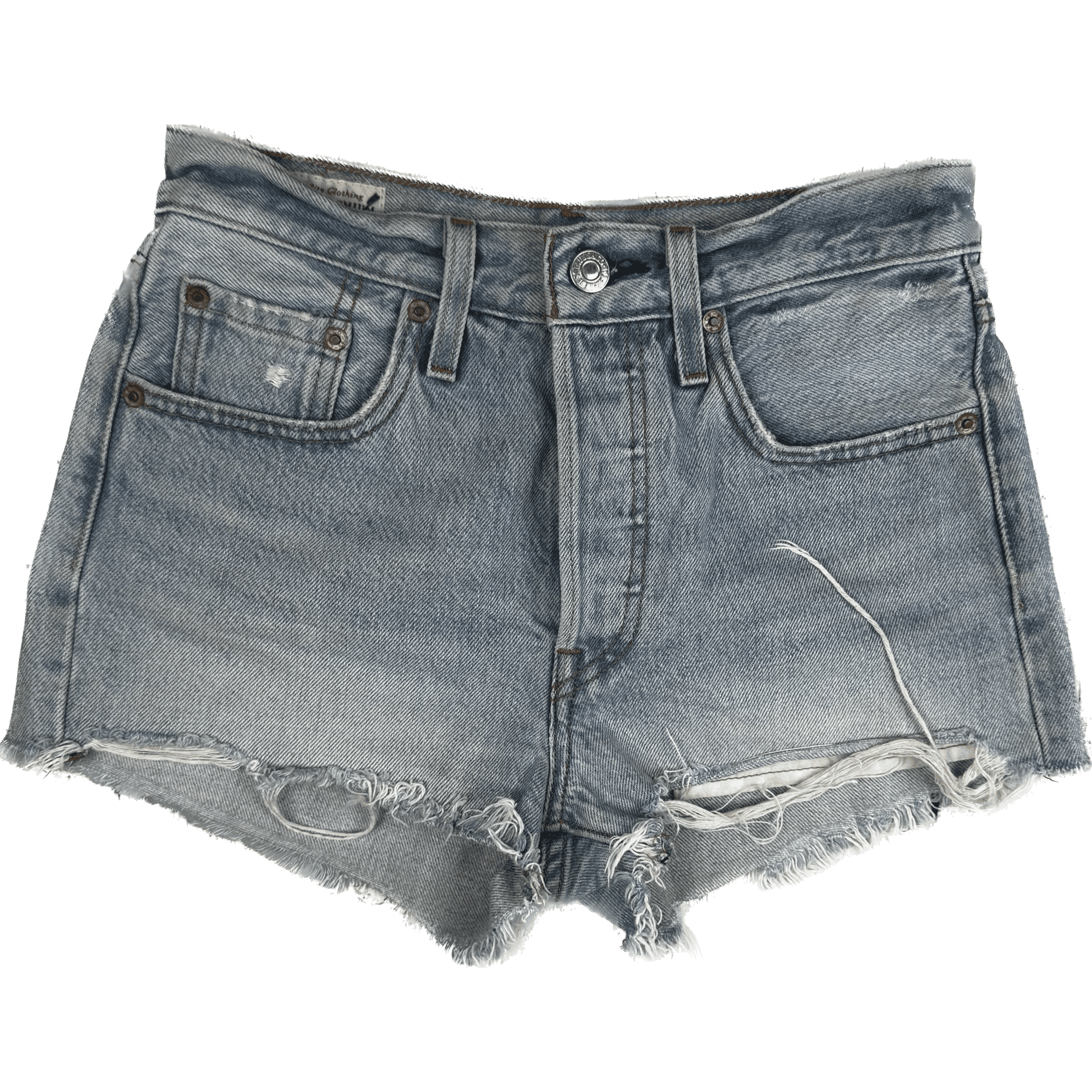 Levis 501 Ladies Rainbow Button Denim Shorts - Size 24 — photo 2 of 6