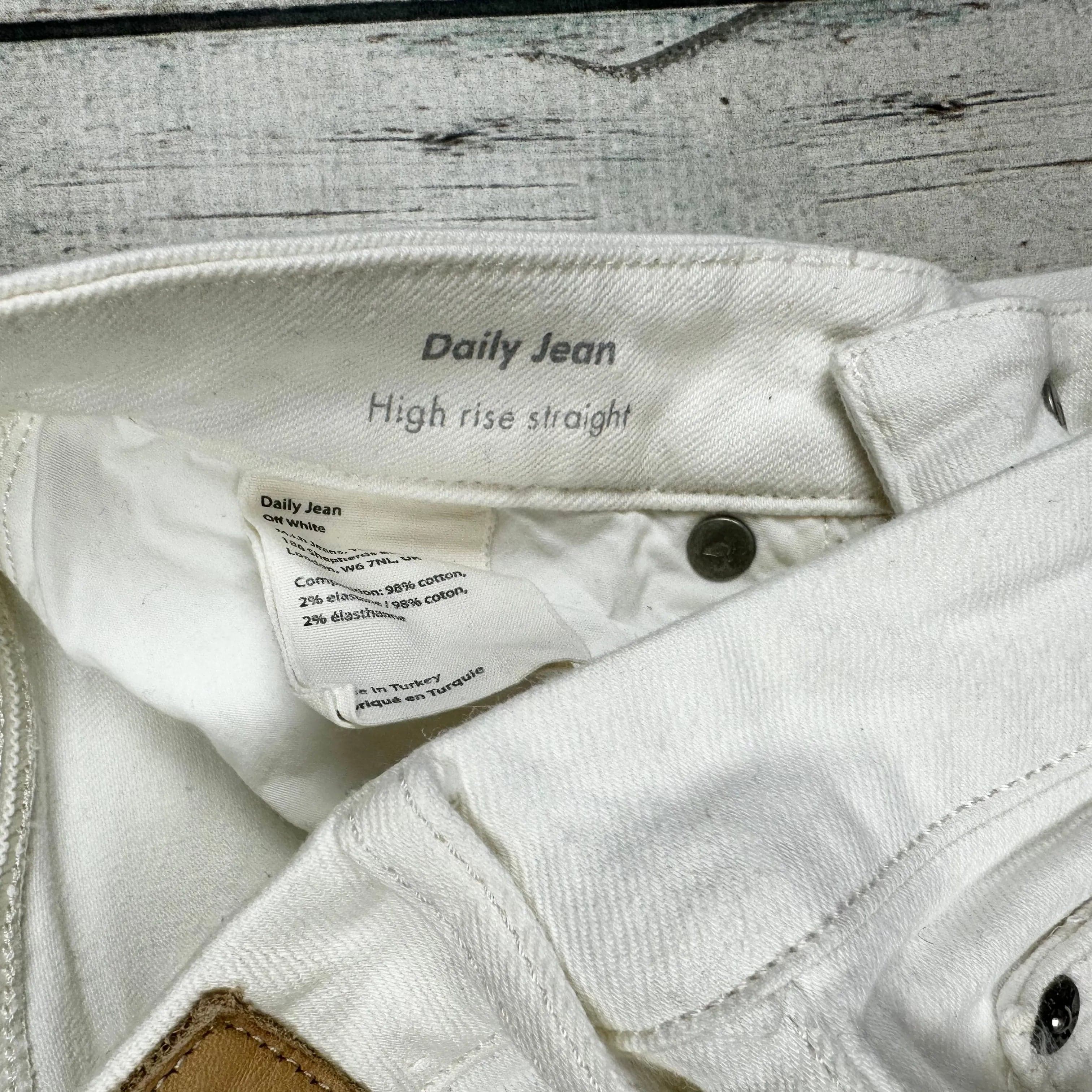 MIH 'Daily Jean' White Mid Rise Straight Leg Jeans- Size 24 — photo 5 of 8