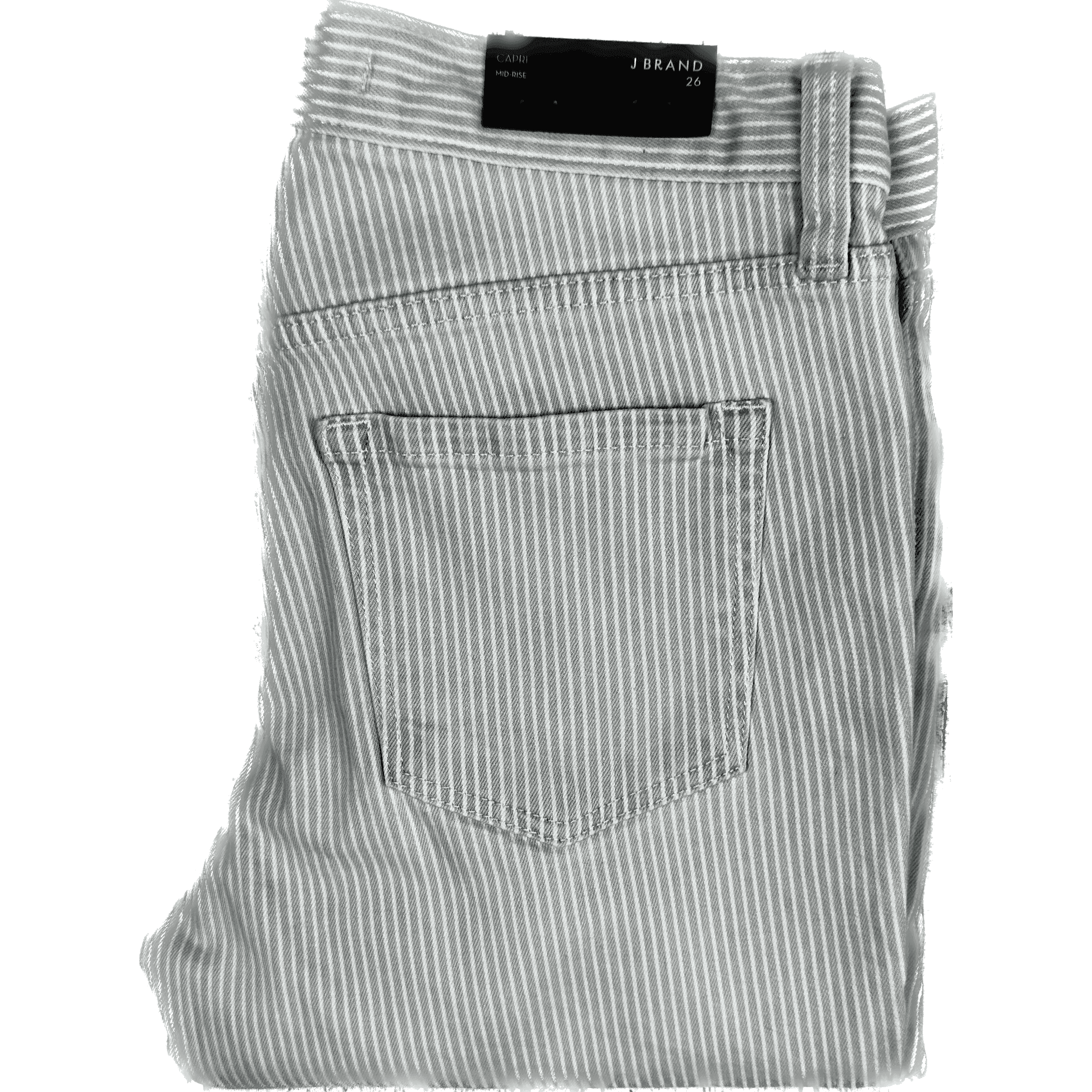 NWT- J Brand 'Capri ' Bleach Stripe Denim Jeans- Size 26 — photo 5 of 8