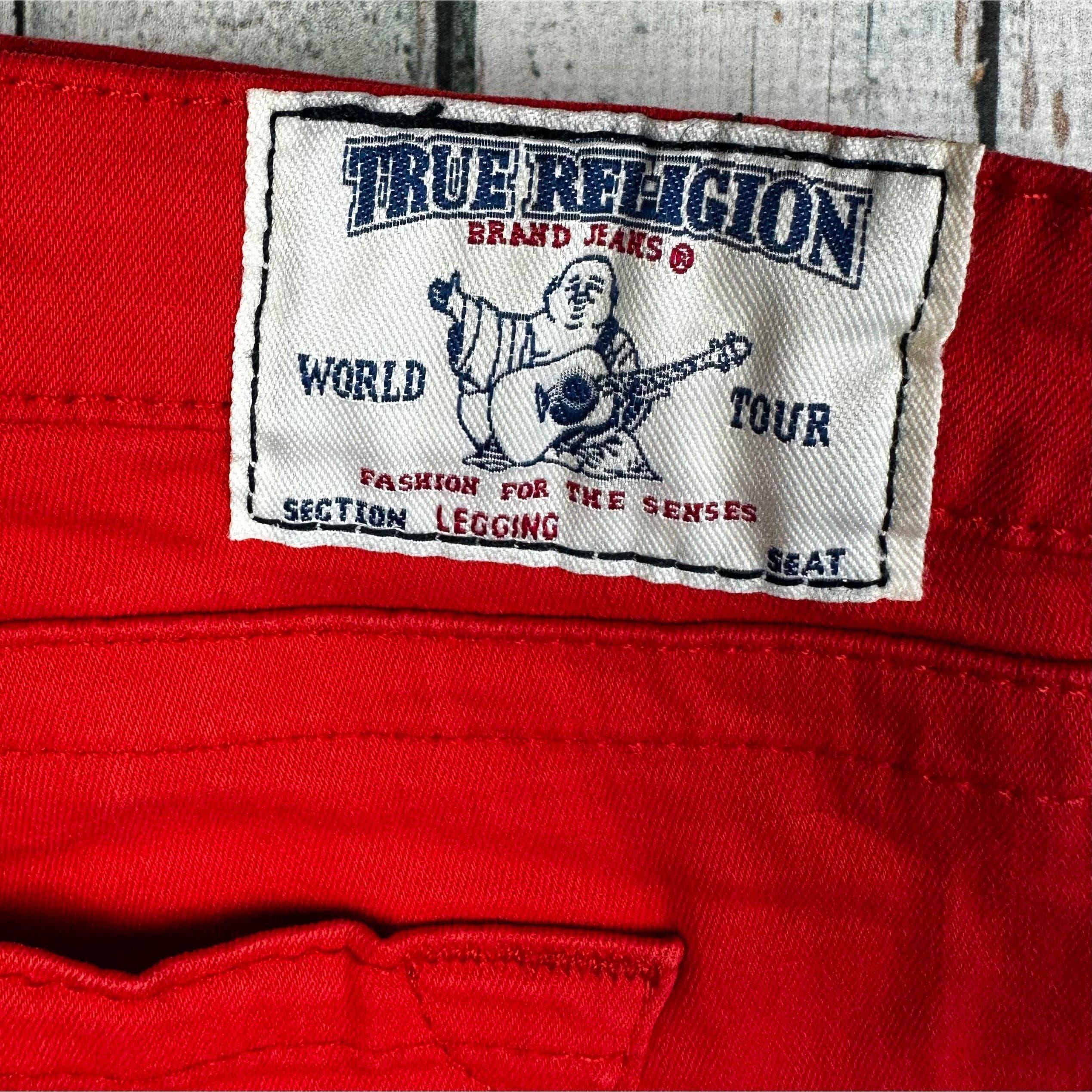 True Religion USA Made 'Legging' Red Skinny Jeans- Size 31 — photo 6 of 8