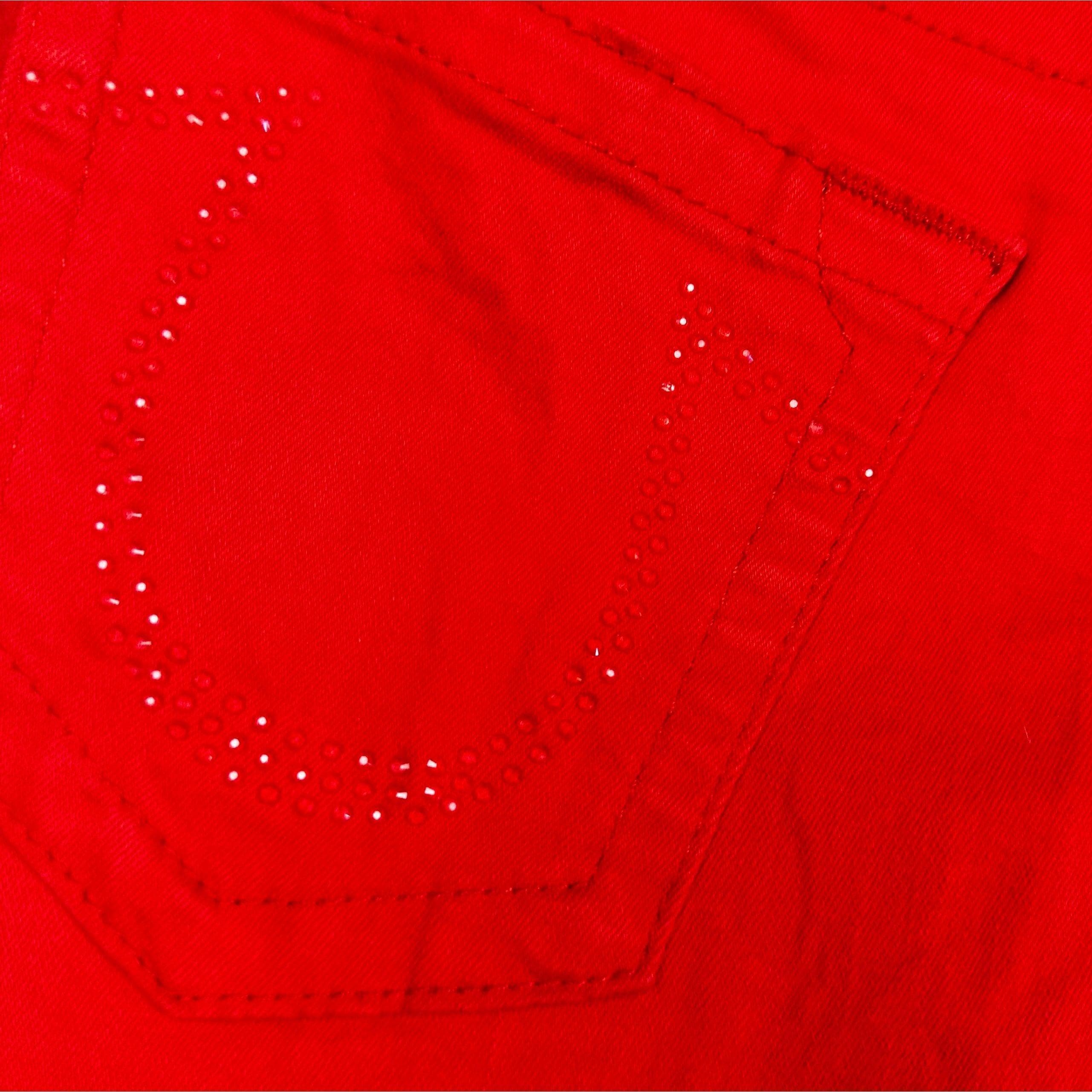 True Religion USA Made 'Legging' Red Skinny Jeans- Size 31 — photo 7 of 8
