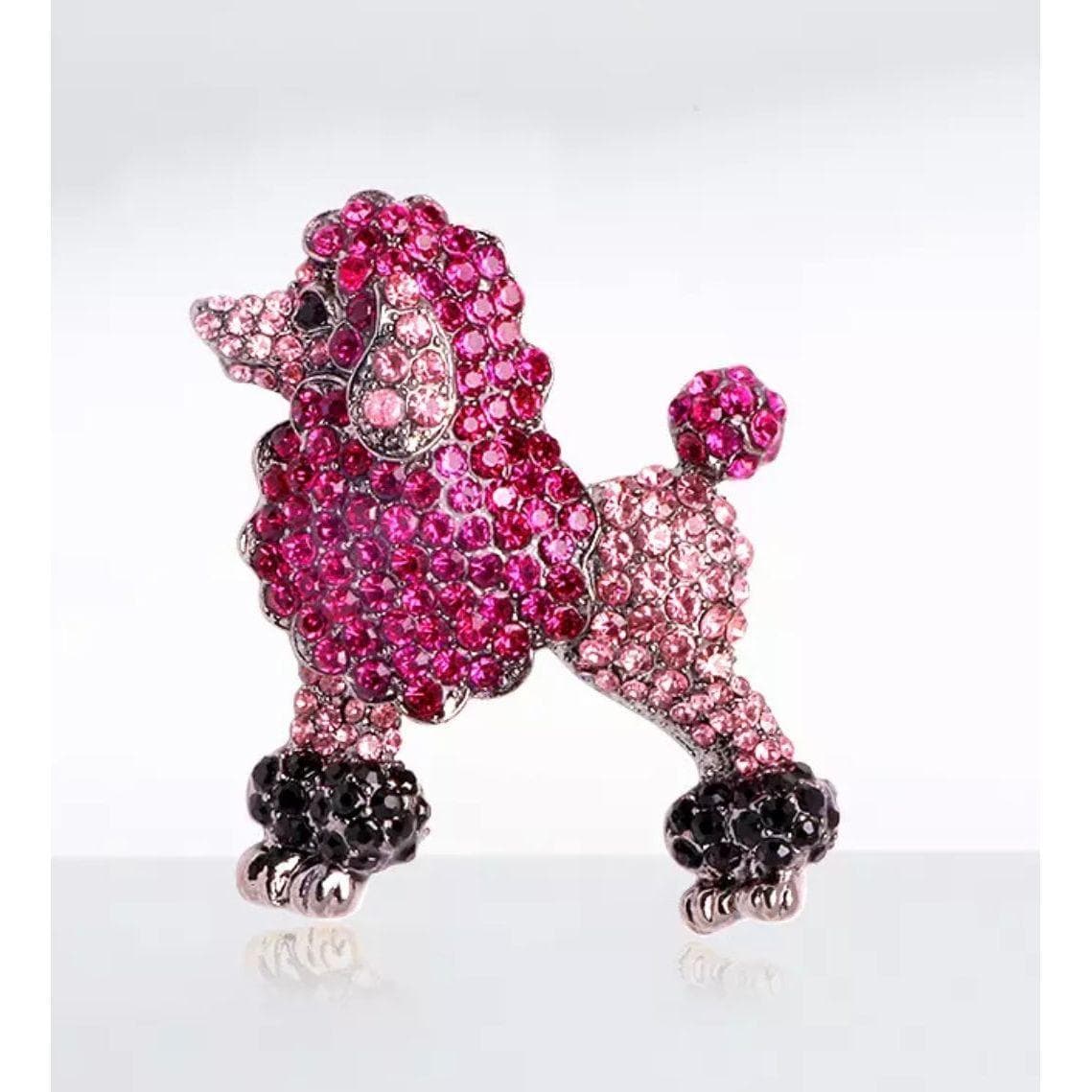 Jewelled pink Poodle Brooch — photo 1 of 4