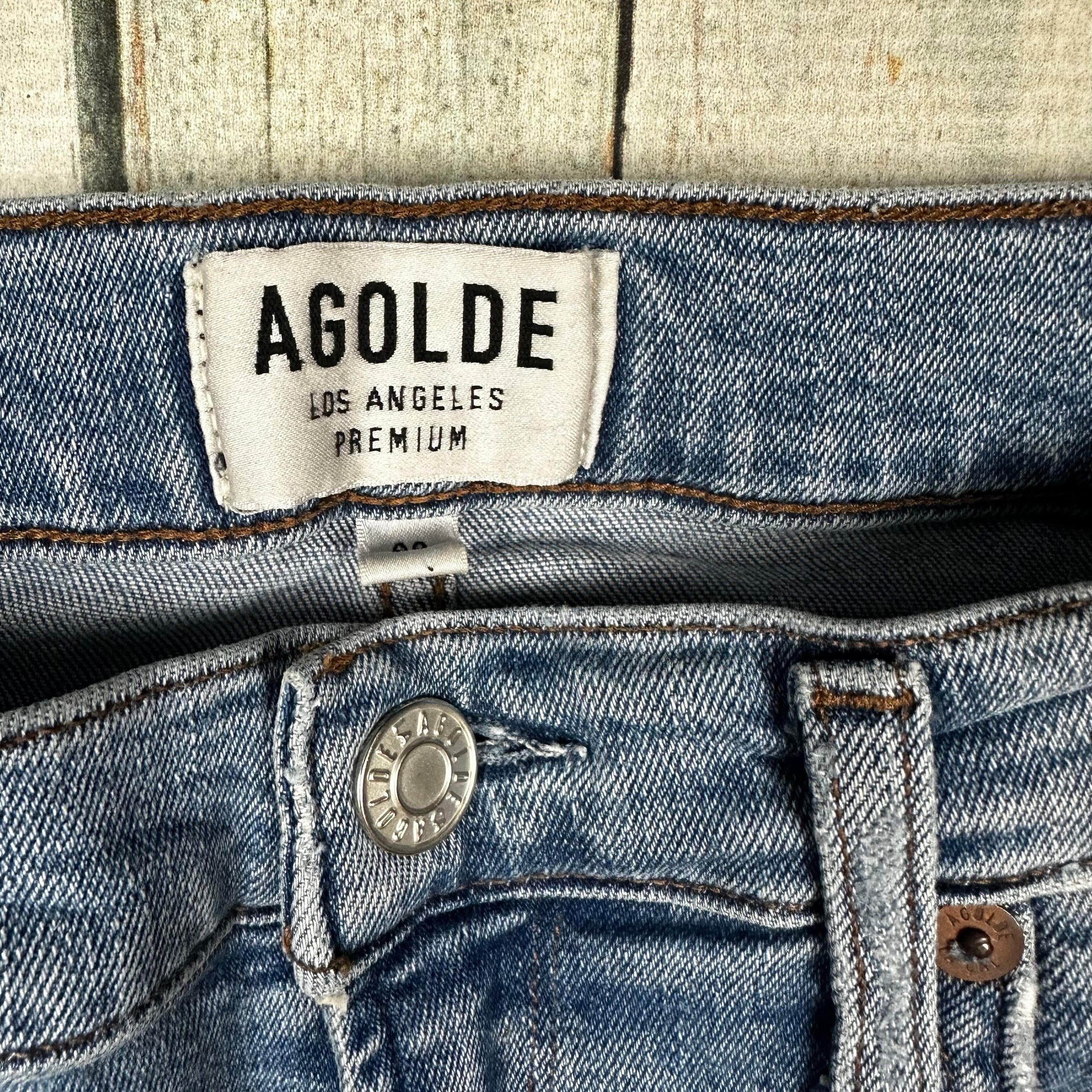 AGOLDE Chewed Hem Mid Rise Skinny Jeans- Size 28 — photo 3 of 9