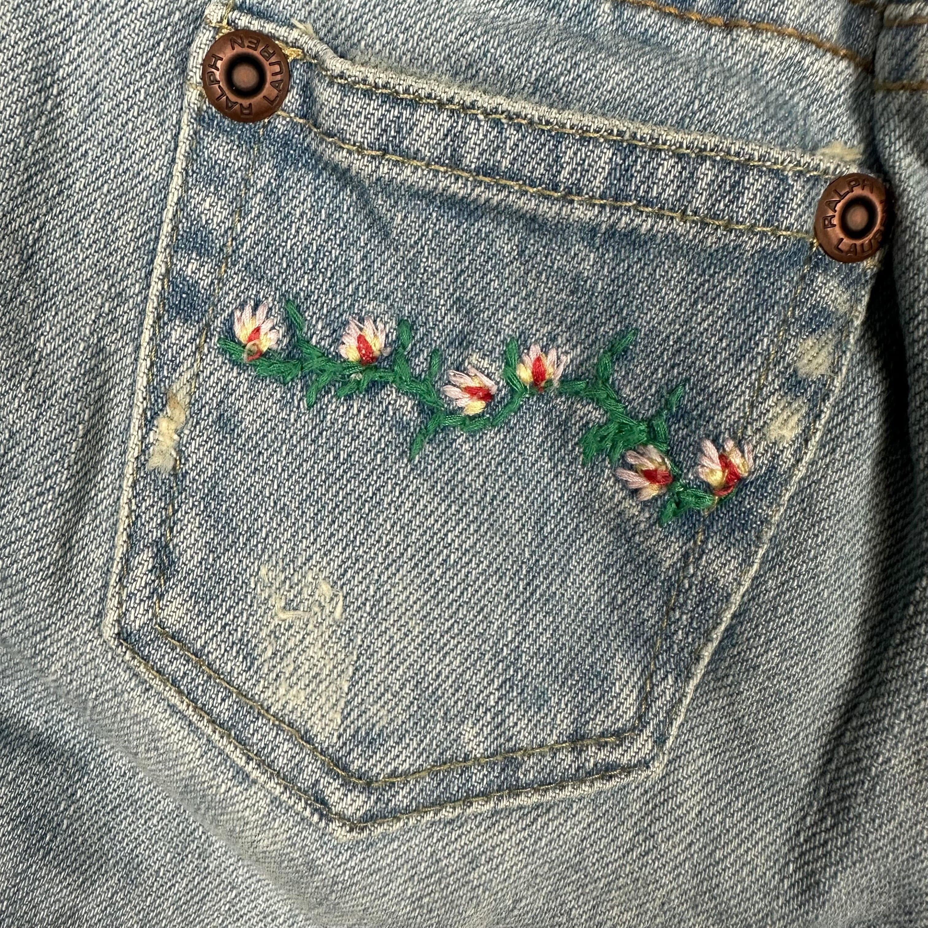 Ralph Lauren Embroidered Denim Baby Jeans - Size 9M — photo 3 of 6