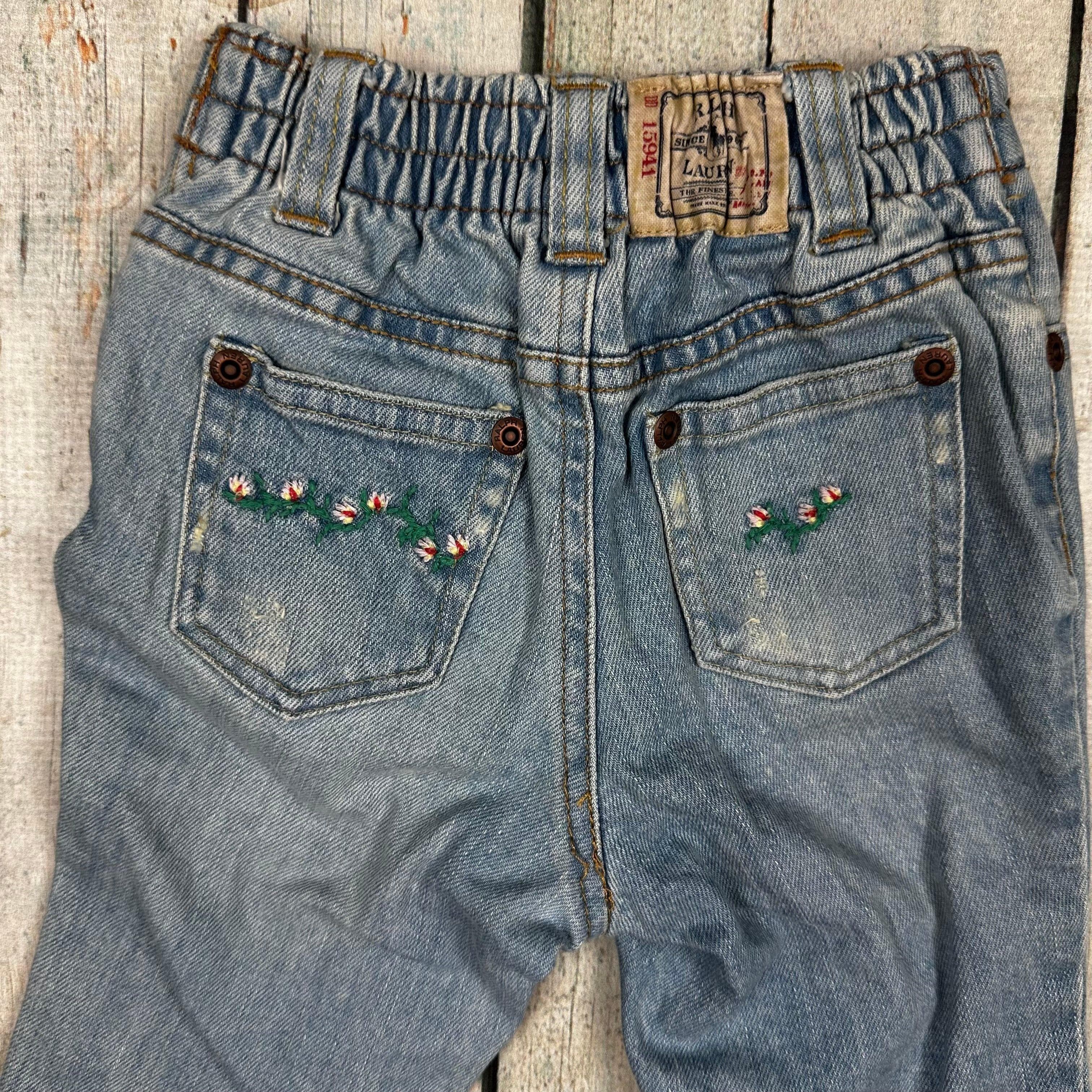 Ralph Lauren Embroidered Denim Baby Jeans - Size 9M — photo 4 of 6