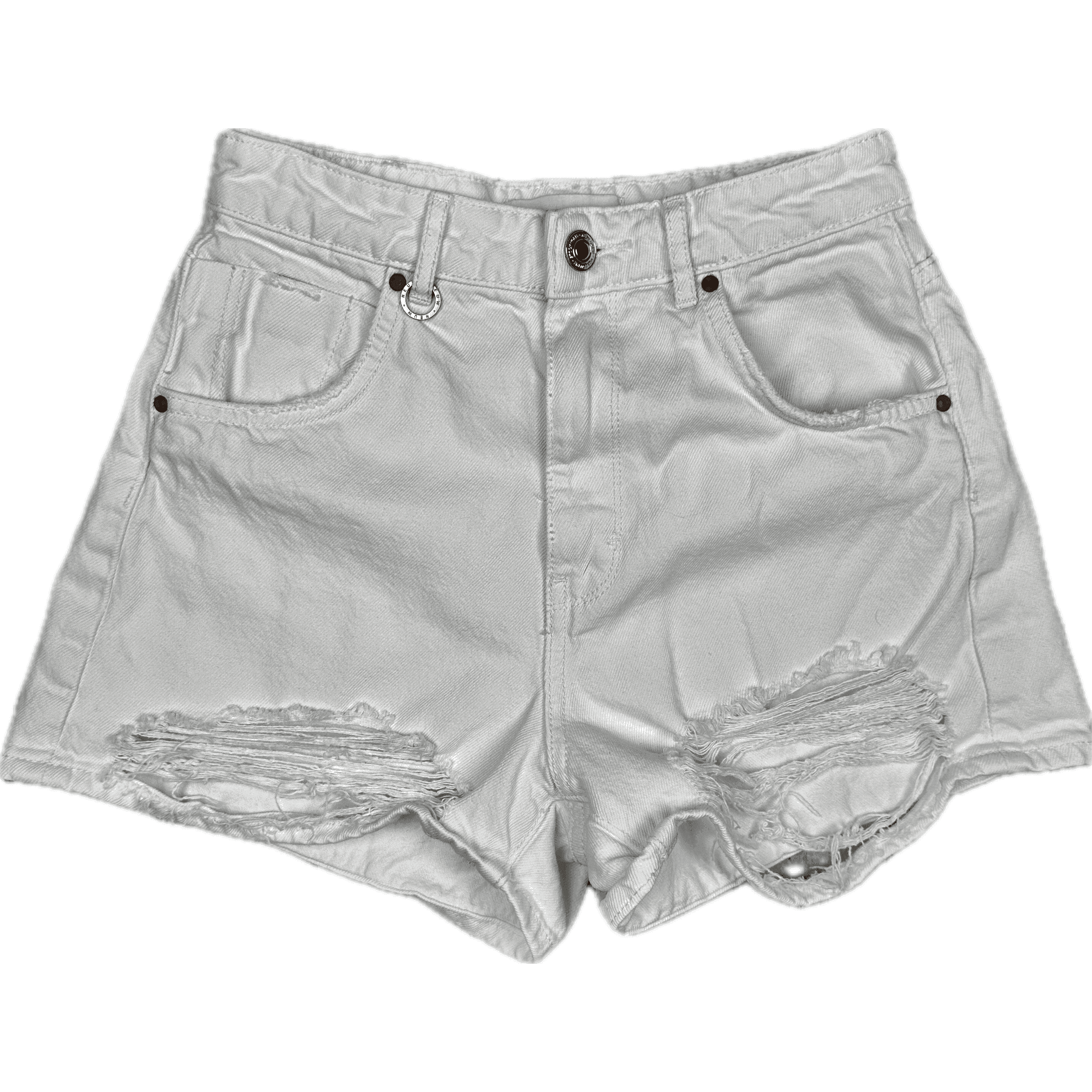 NEUW Ladies High Rise White Denim Shorts - Size 25" or 7AU — photo 1 of 4