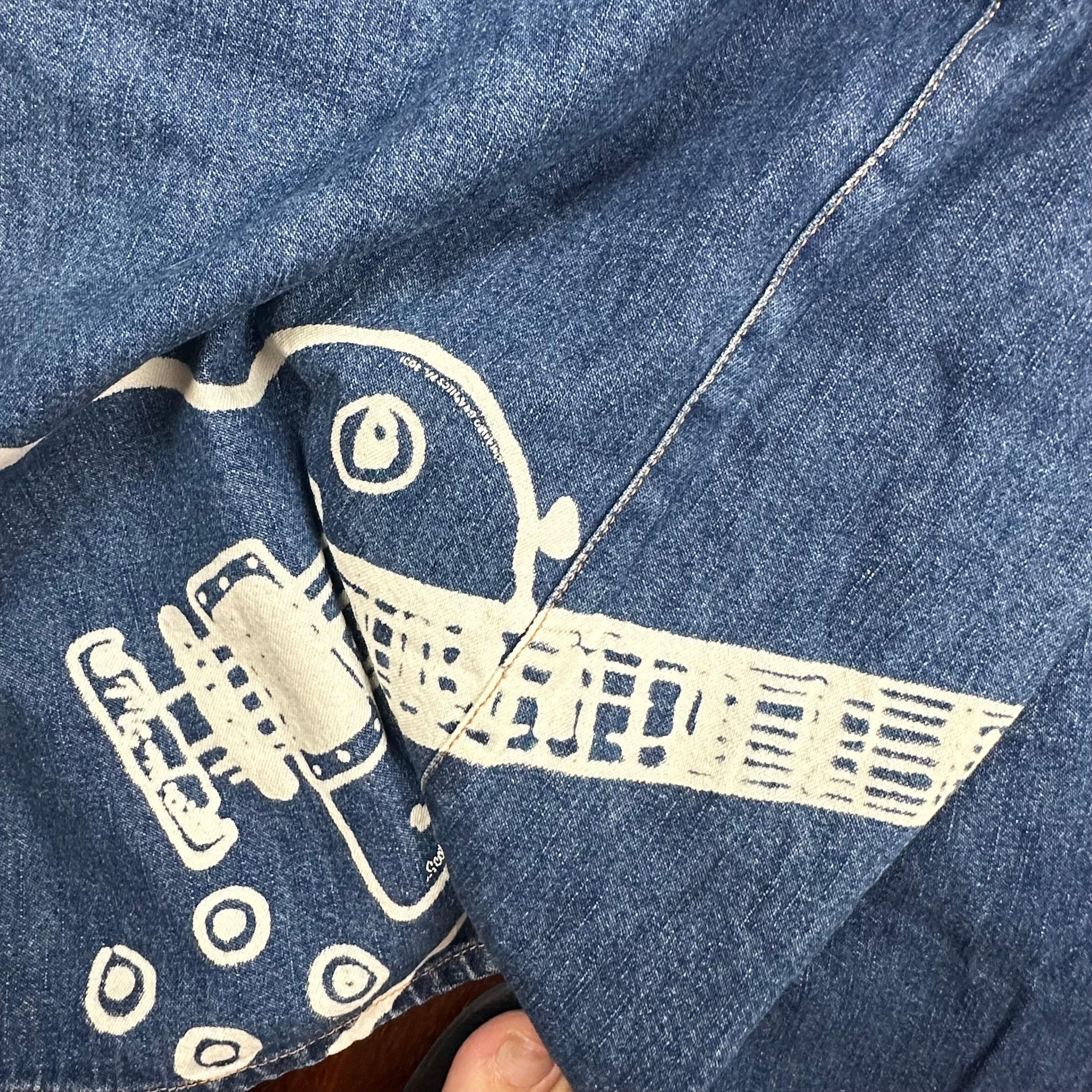 Mambo Vintage 90's Guitar front Denim Skirt - Suit Size 10 — photo 3 of 7