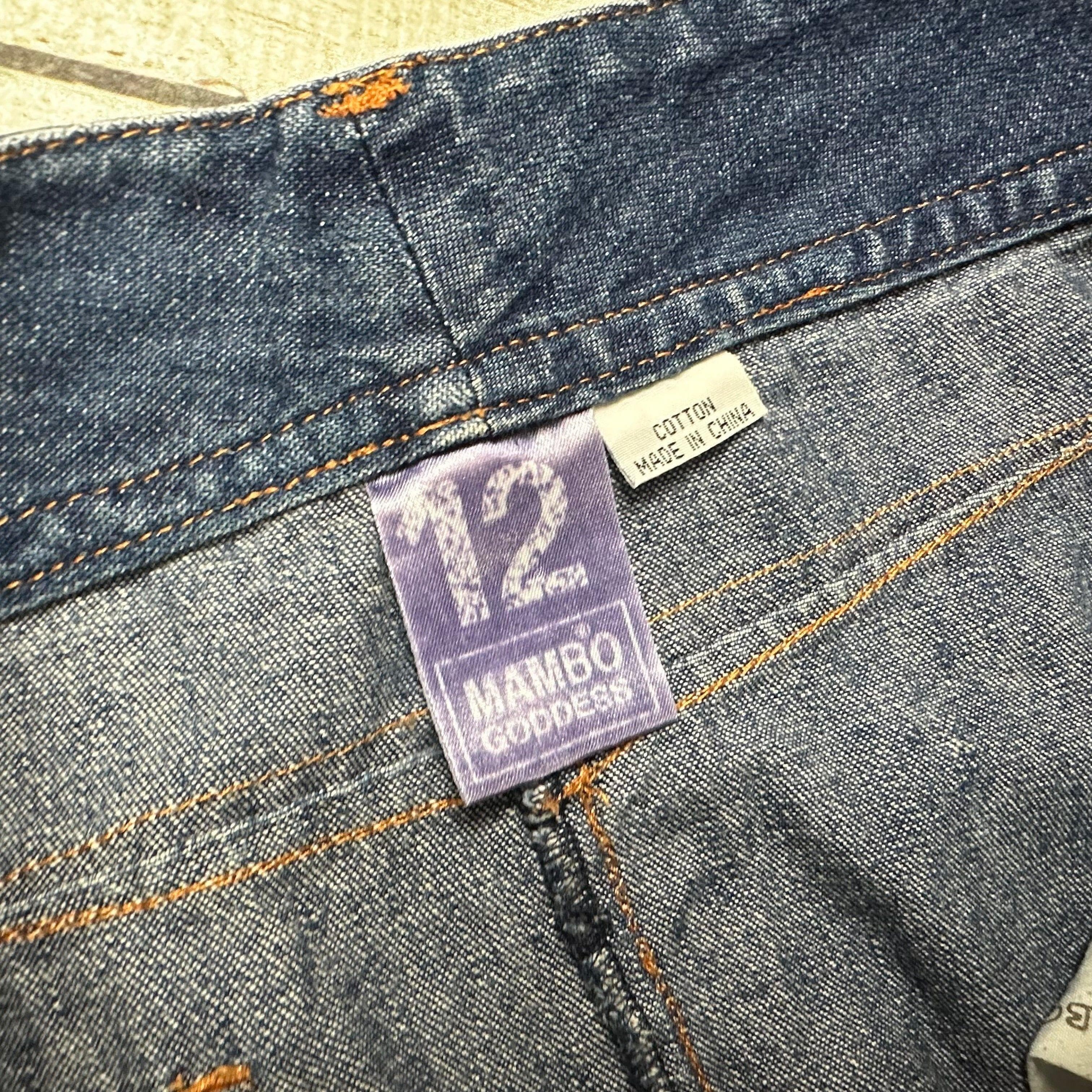 Mambo Vintage 90's Guitar front Denim Skirt - Suit Size 10 — photo 5 of 7