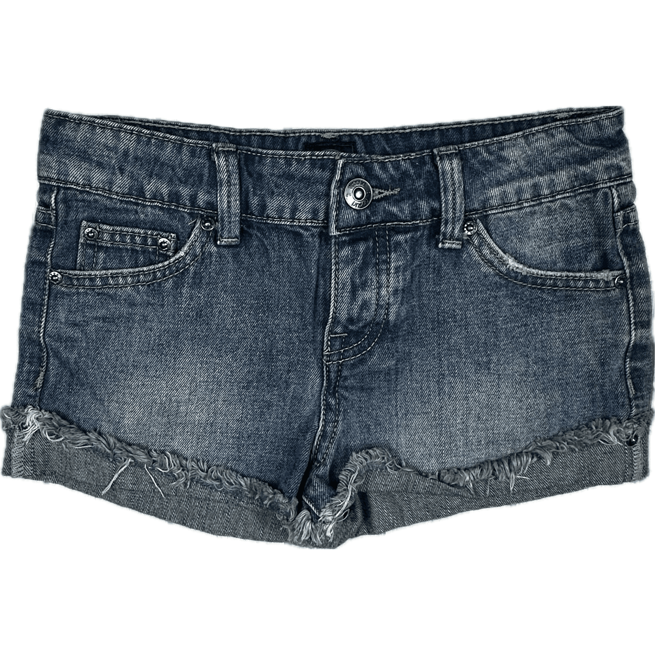 Rip Curl Girls Raw Hem Stretch Denim Shorts - Size 10Y — photo 2 of 5