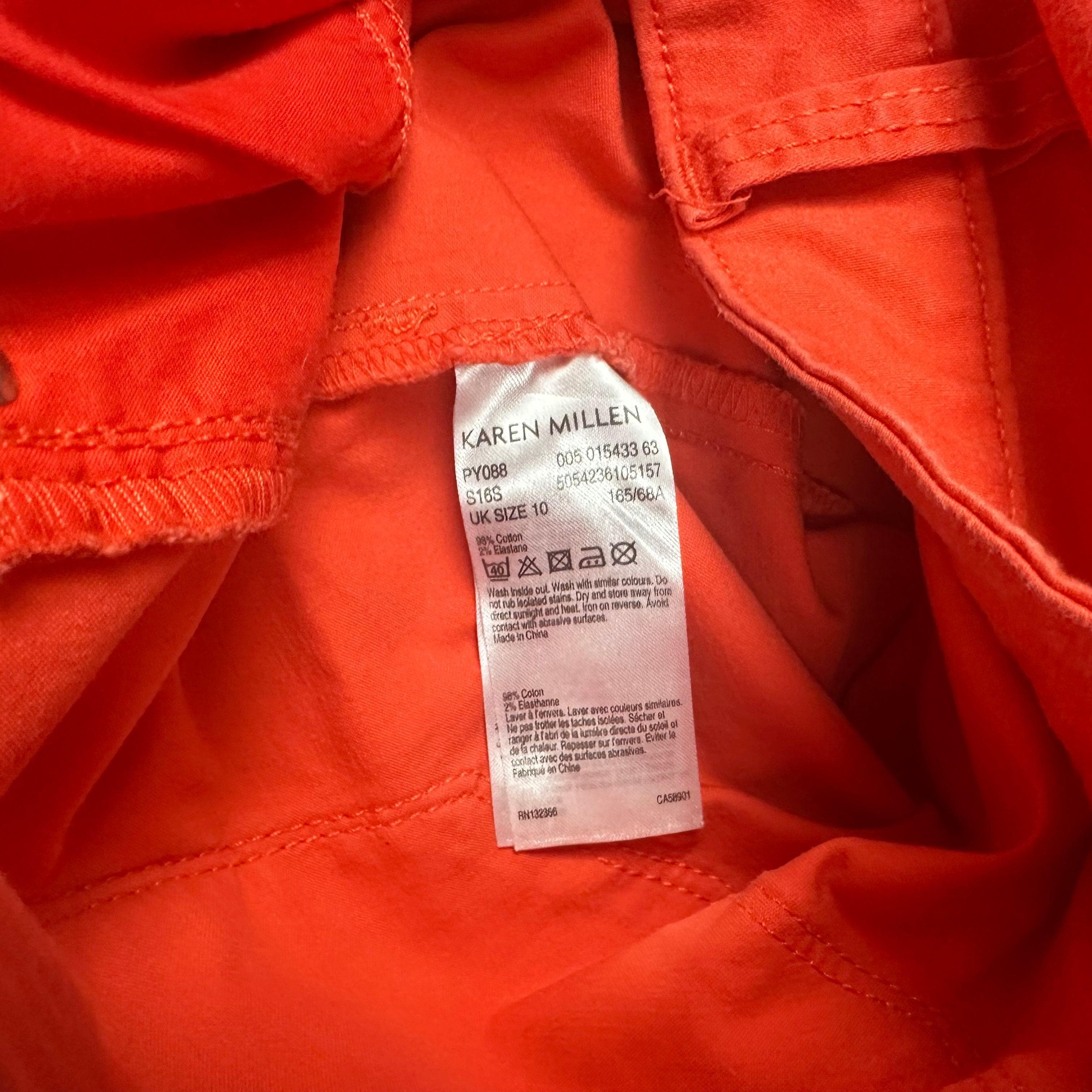 Karen Millen Orange Stretch Skinny Jeans- Size 10 — photo 3 of 7