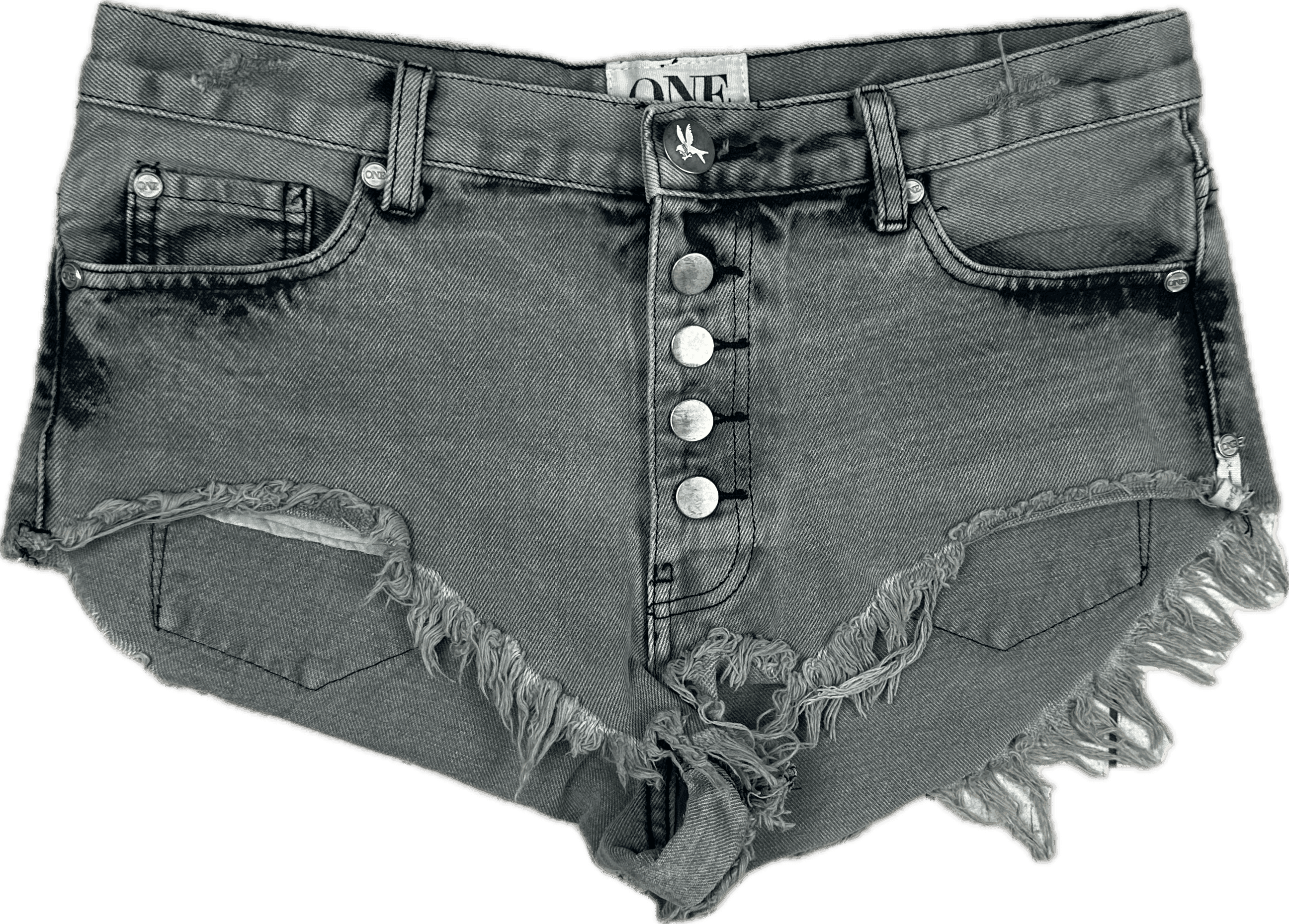 One Teaspoon 'Rollers' Exposed Button Fly Denim Shorts - Size 27" — photo 1 of 6