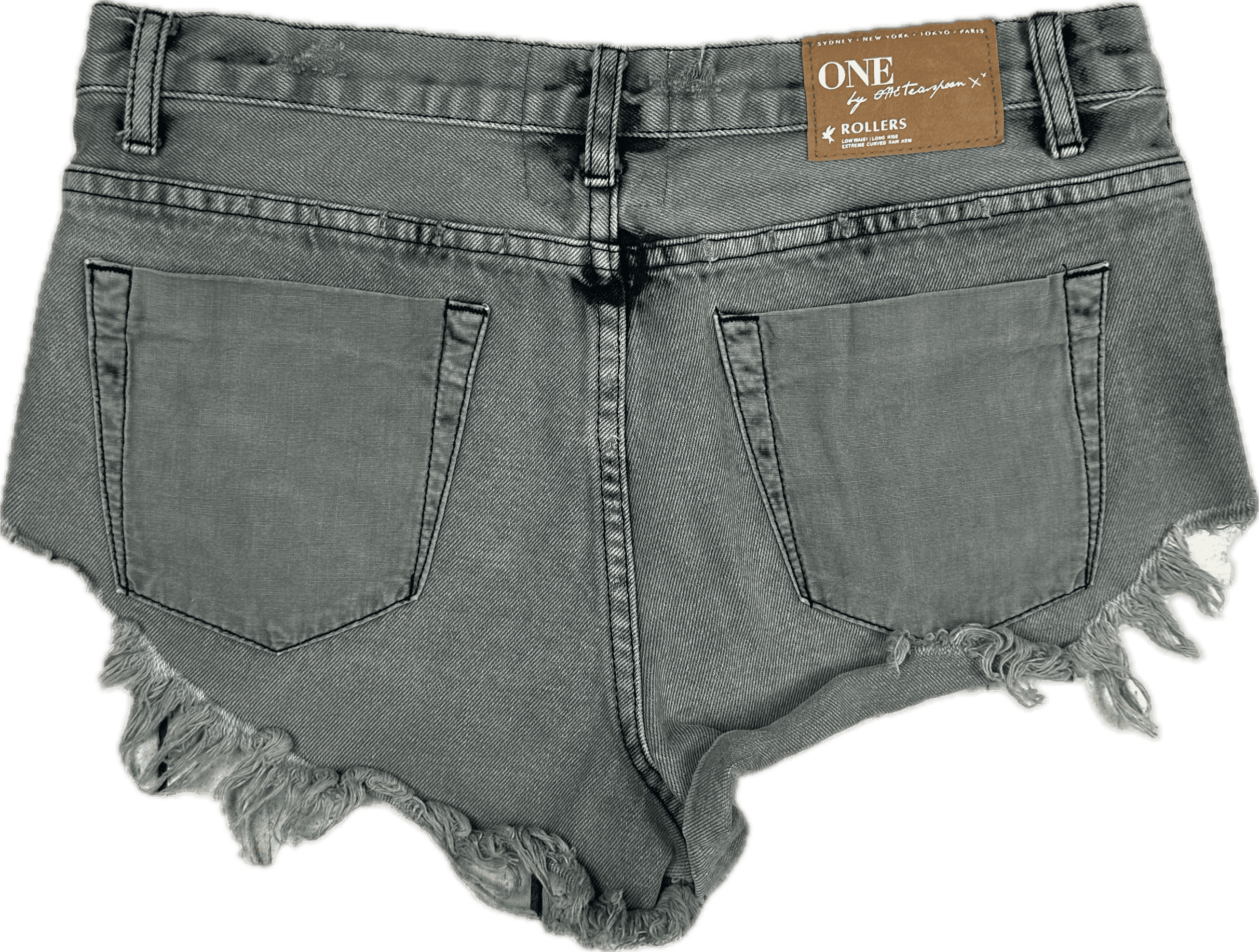 One Teaspoon 'Rollers' Exposed Button Fly Denim Shorts - Size 27" — photo 2 of 6