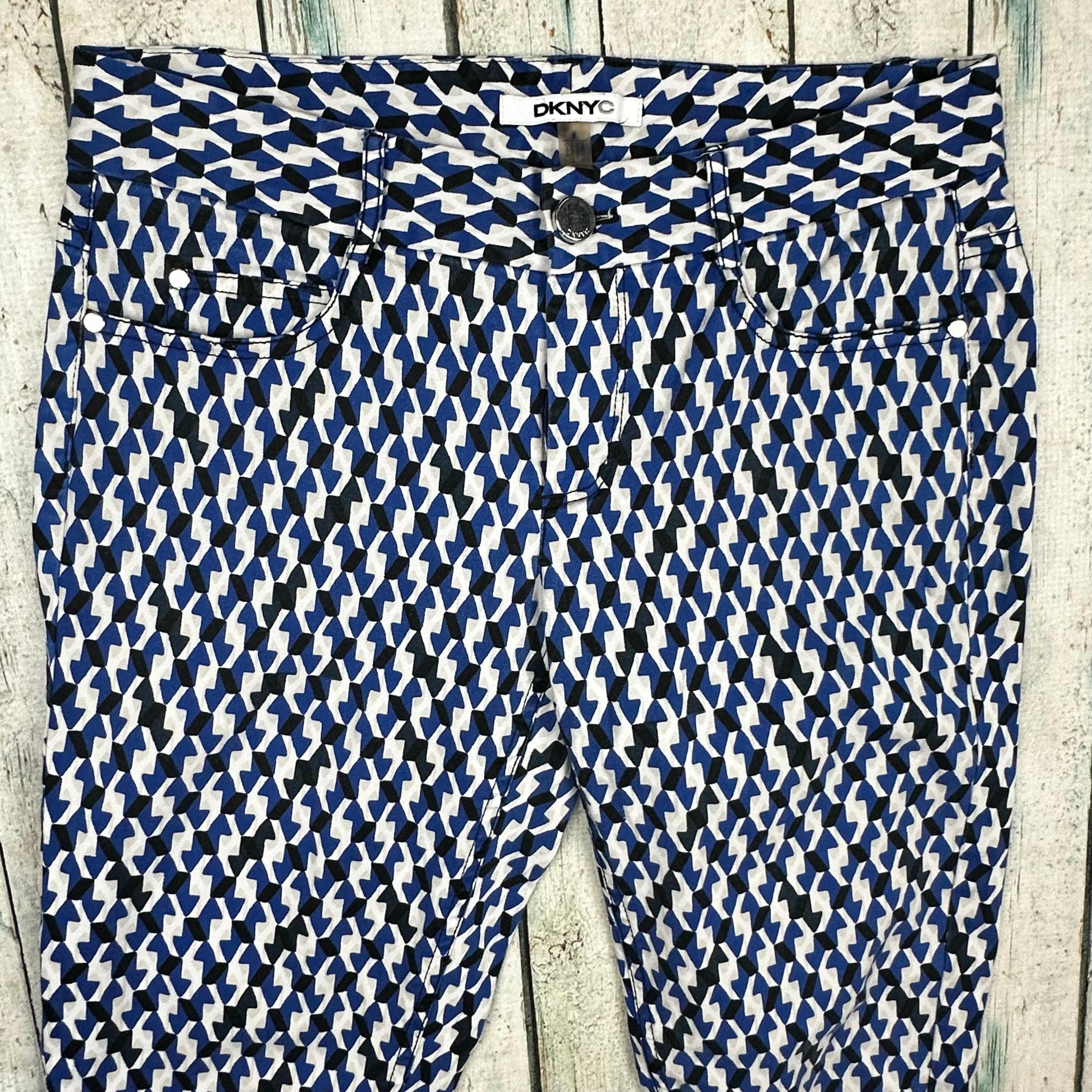 DKNY Retro Print Low Rise Slim Fit Jeans- Size 6/8 — photo 3 of 7