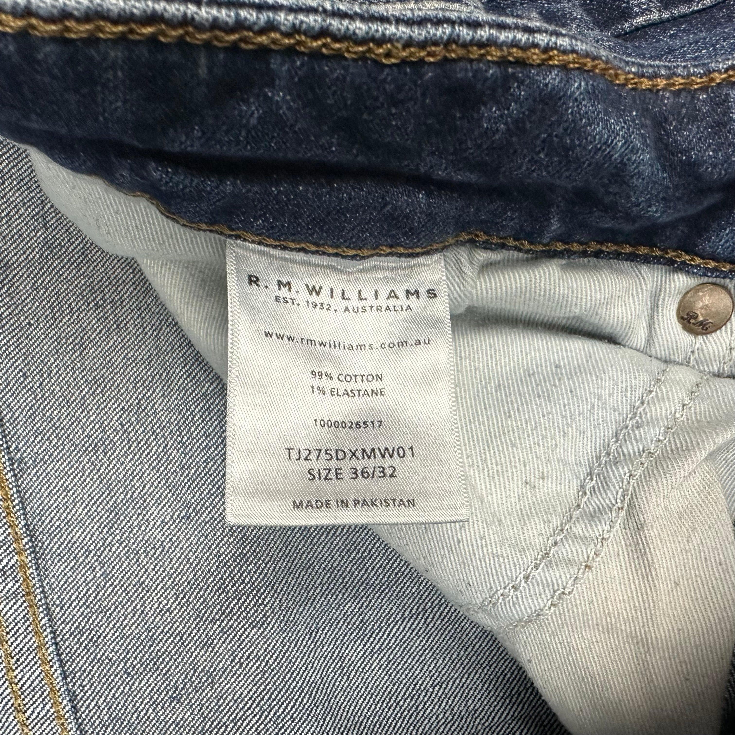R.M. Williams Mens Straight Fit Stretch Jeans- Size 36/32 — photo 4 of 7