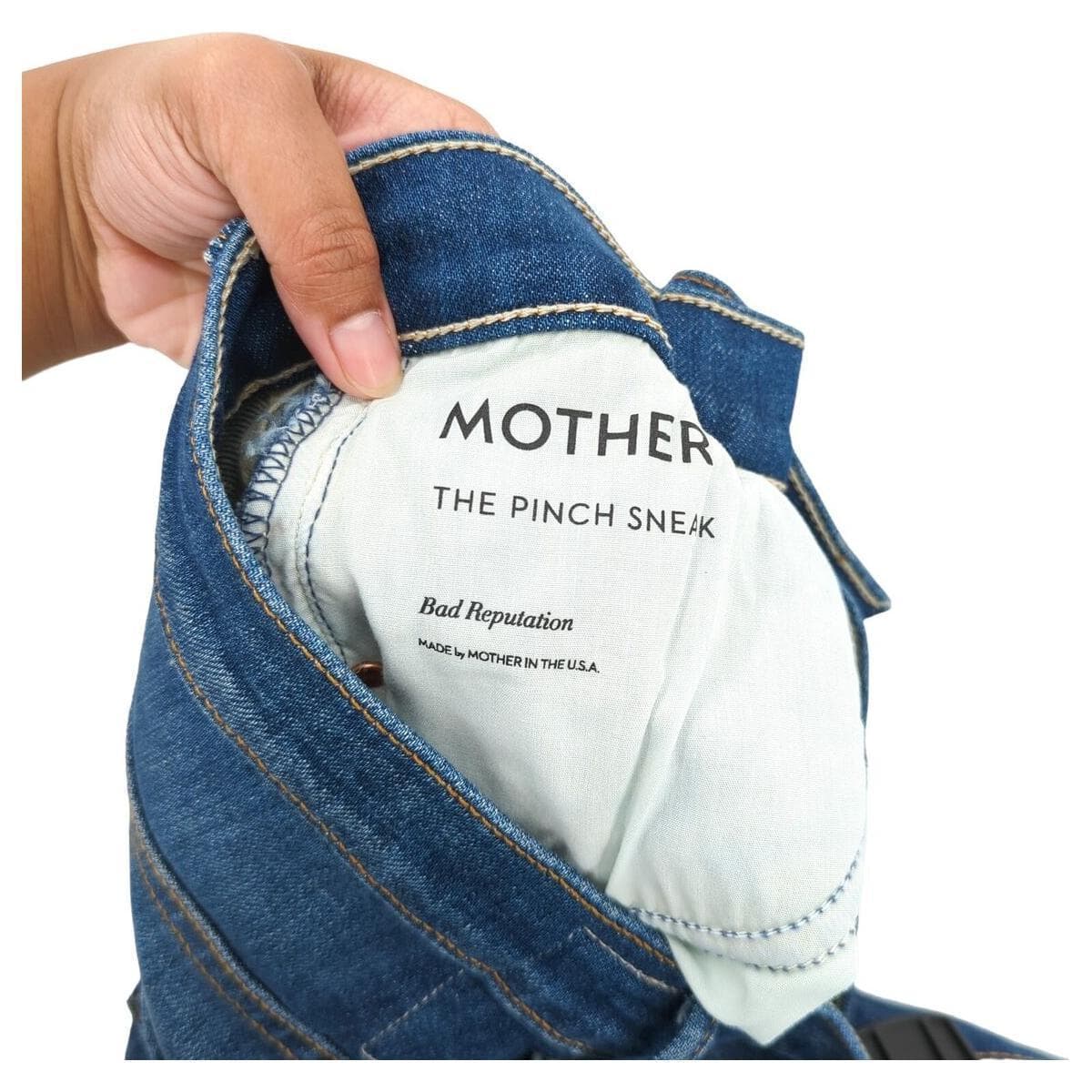 NWT - Mother 'The Pinch-Sneak' Bad Reputation Wide Jeans - Size 28 — photo 3 of 5