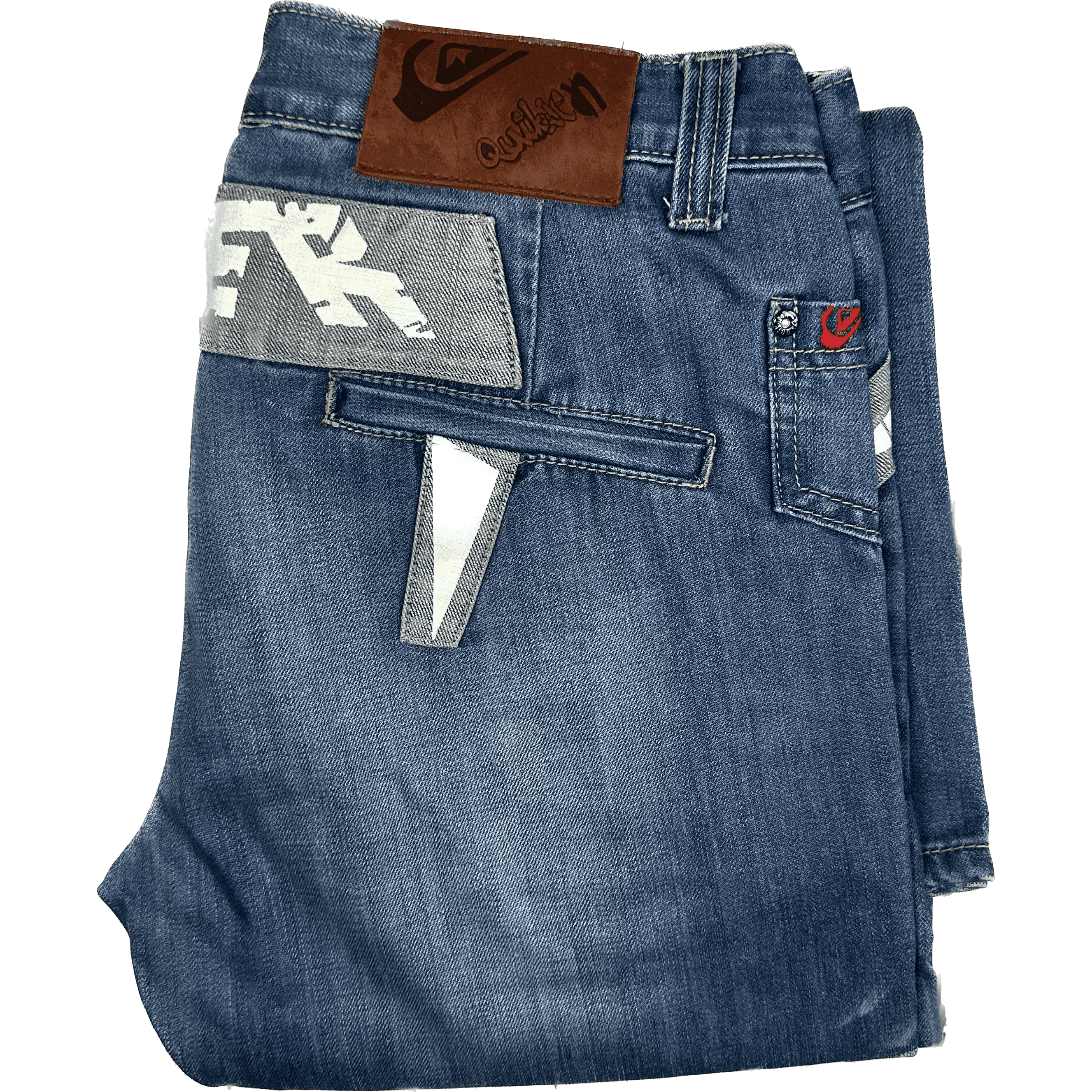 Quiksilver Mens Regular Fit Logo Seat Jeans - Size 32 — photo 2 of 6