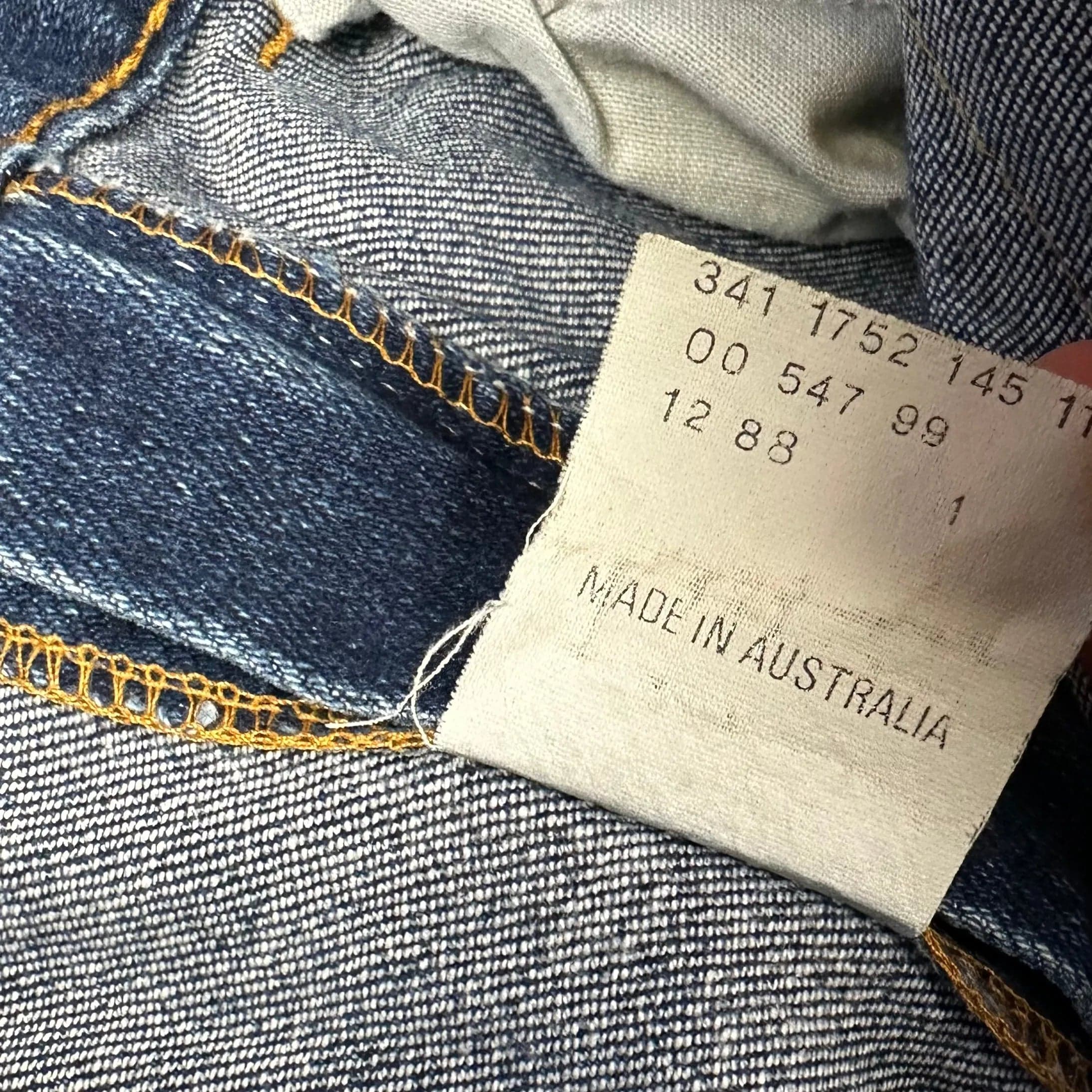 Vintage Levis 341 Mens Orange Tab 80's Denim Jeans - Size 34 — photo 5 of 8